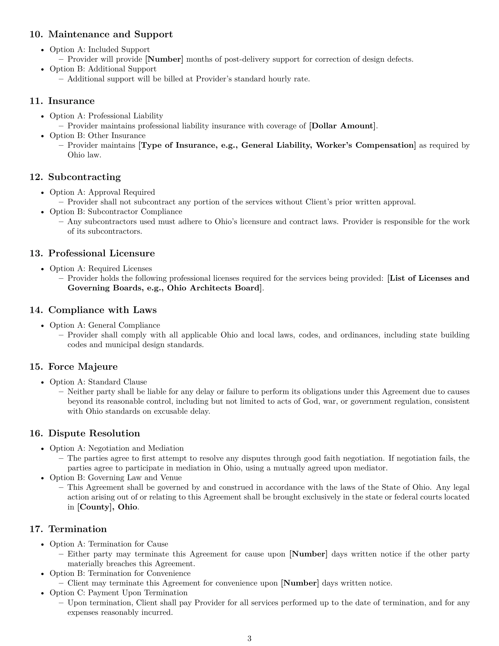 Preview page 3 of Free Ohio design service contract template