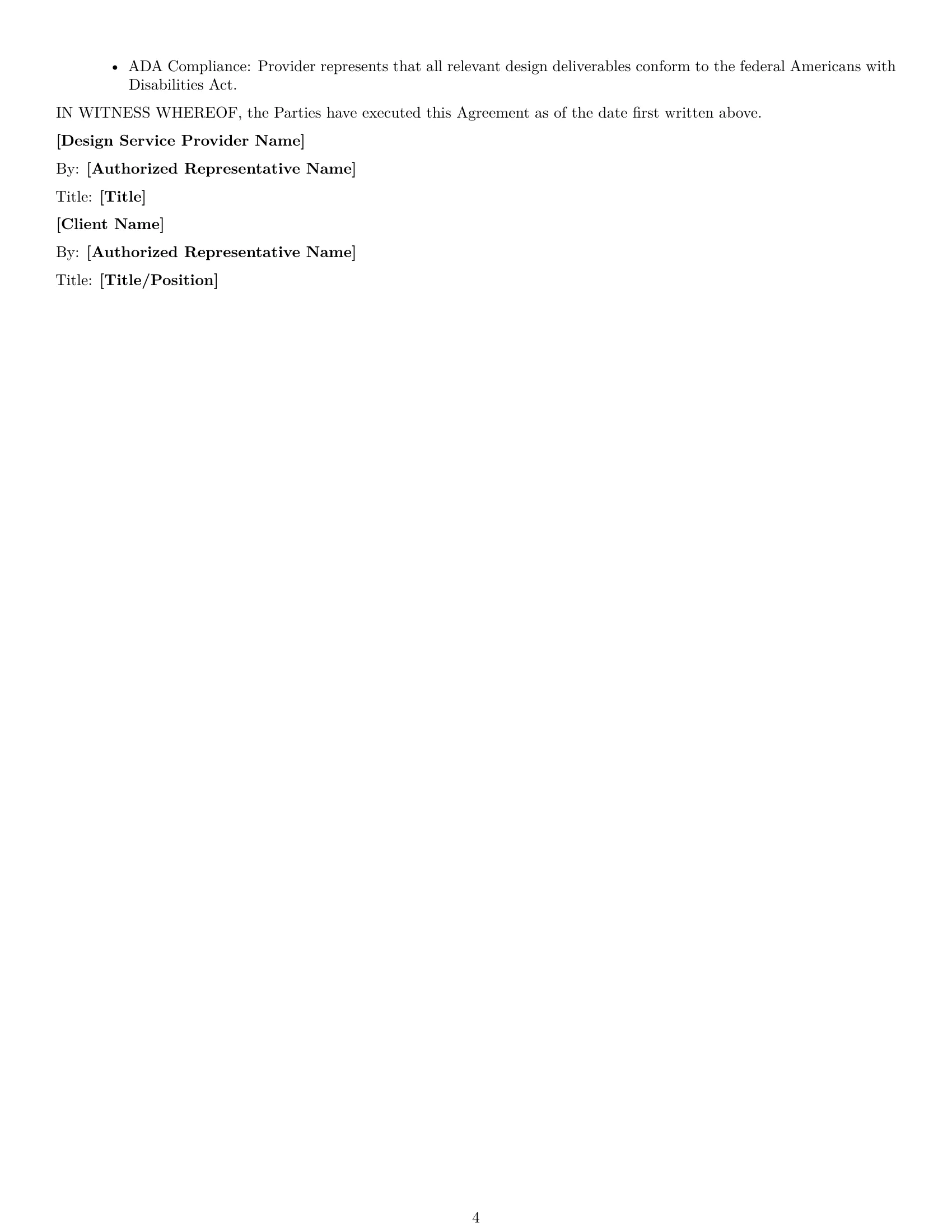 Preview page 4 of Free Oregon design service contract template