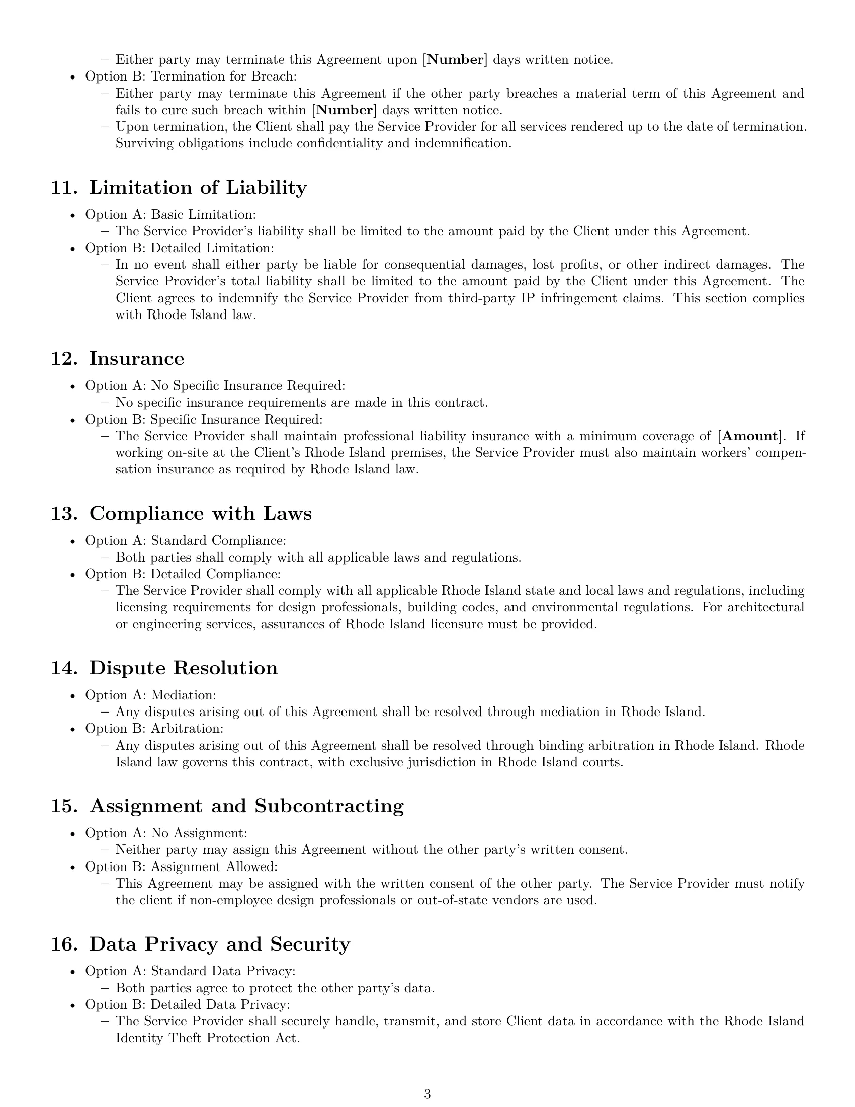 Preview page 3 of Free Rhode Island design service contract template