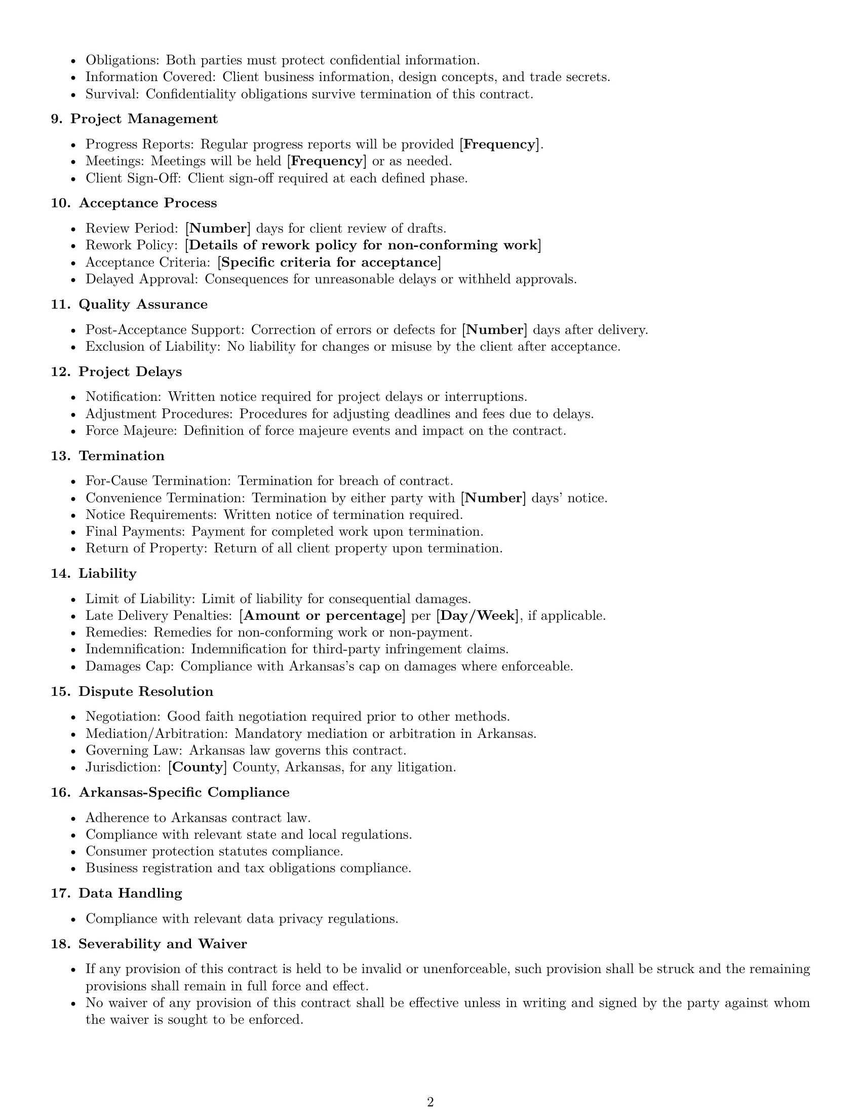 Preview page 2 of Free Arkansas design service contract template