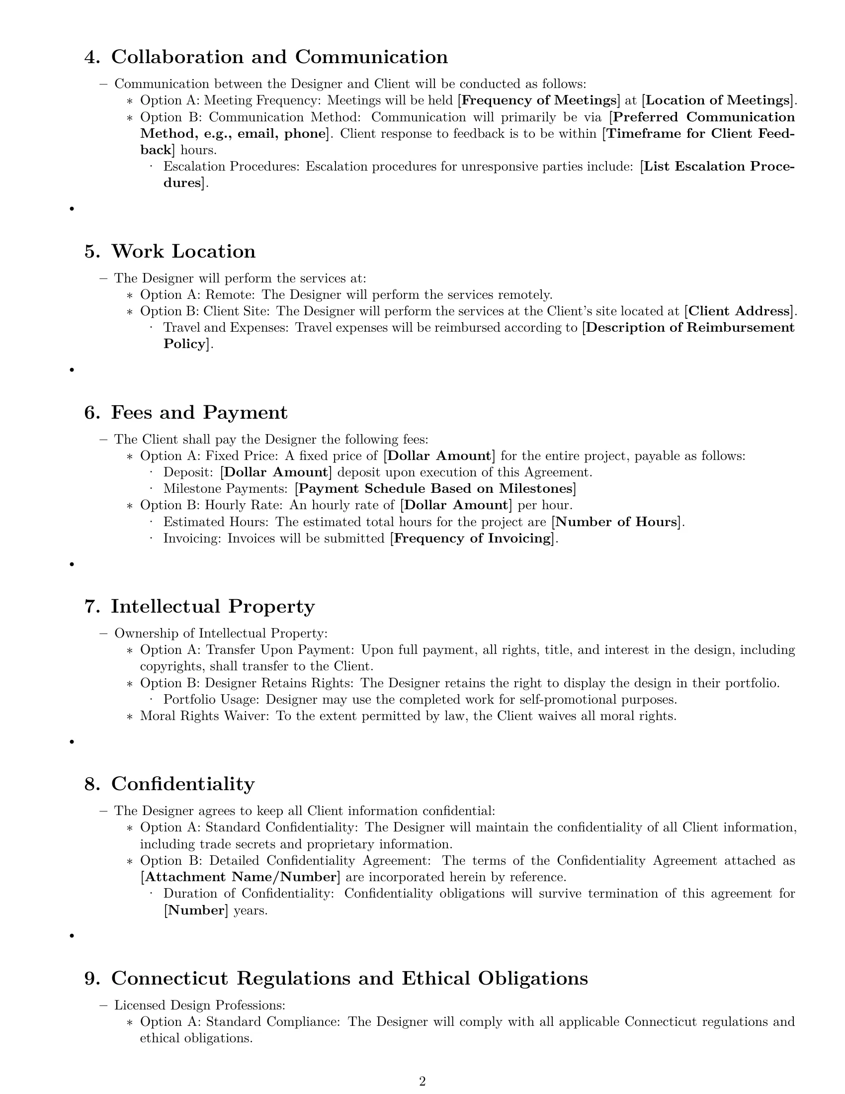Preview page 2 of Free Connecticut design service contract template