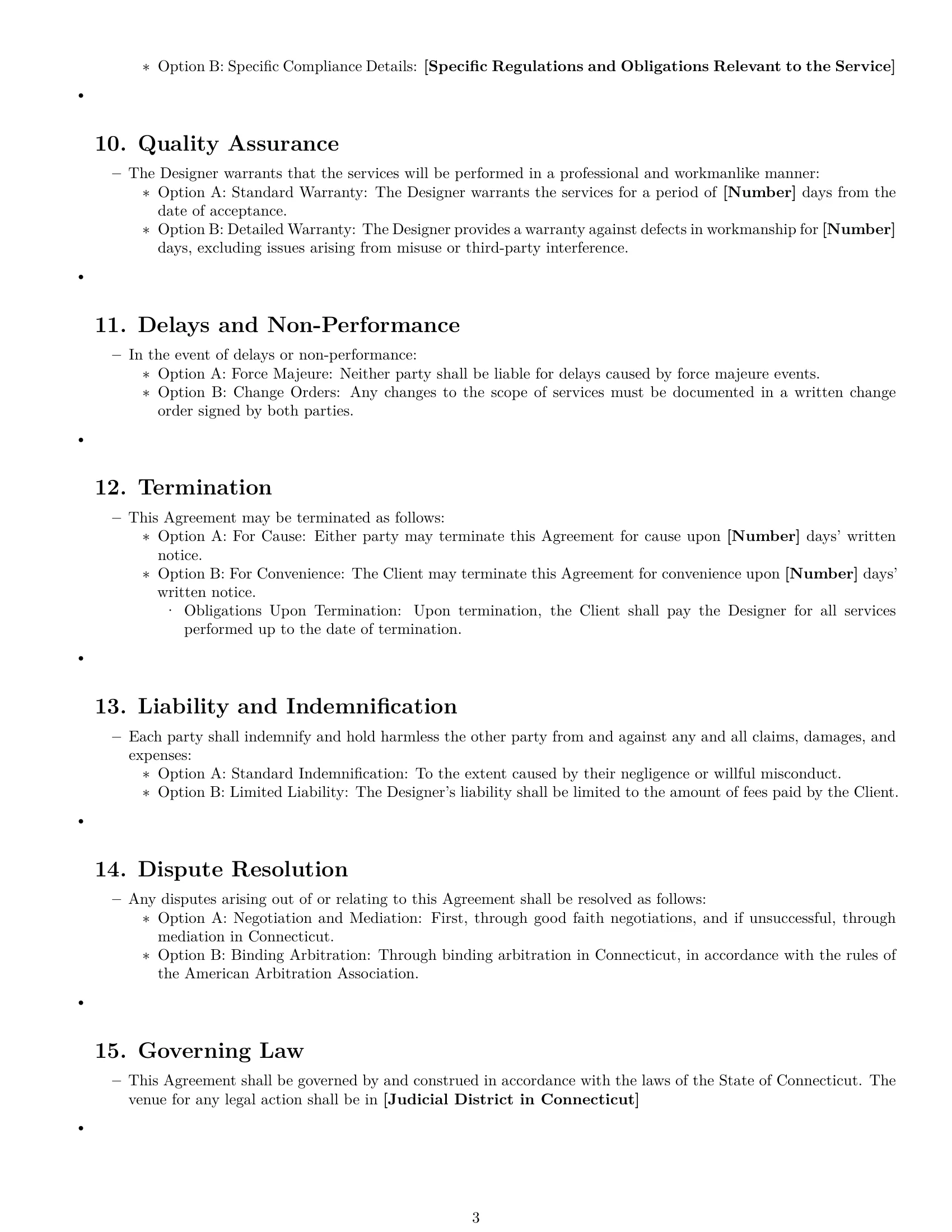 Preview page 3 of Free Connecticut design service contract template