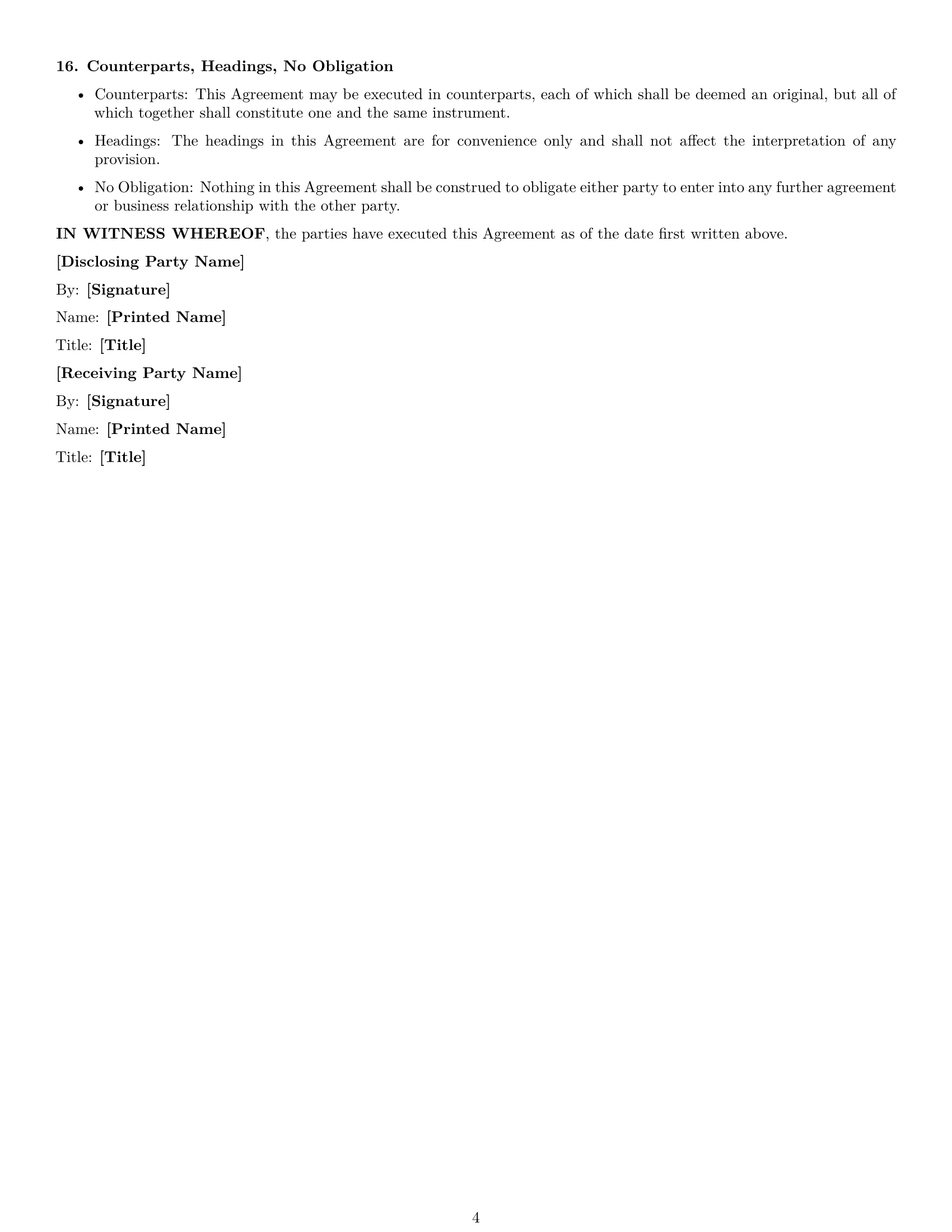 Preview page 4 of Free Hawaii nda template