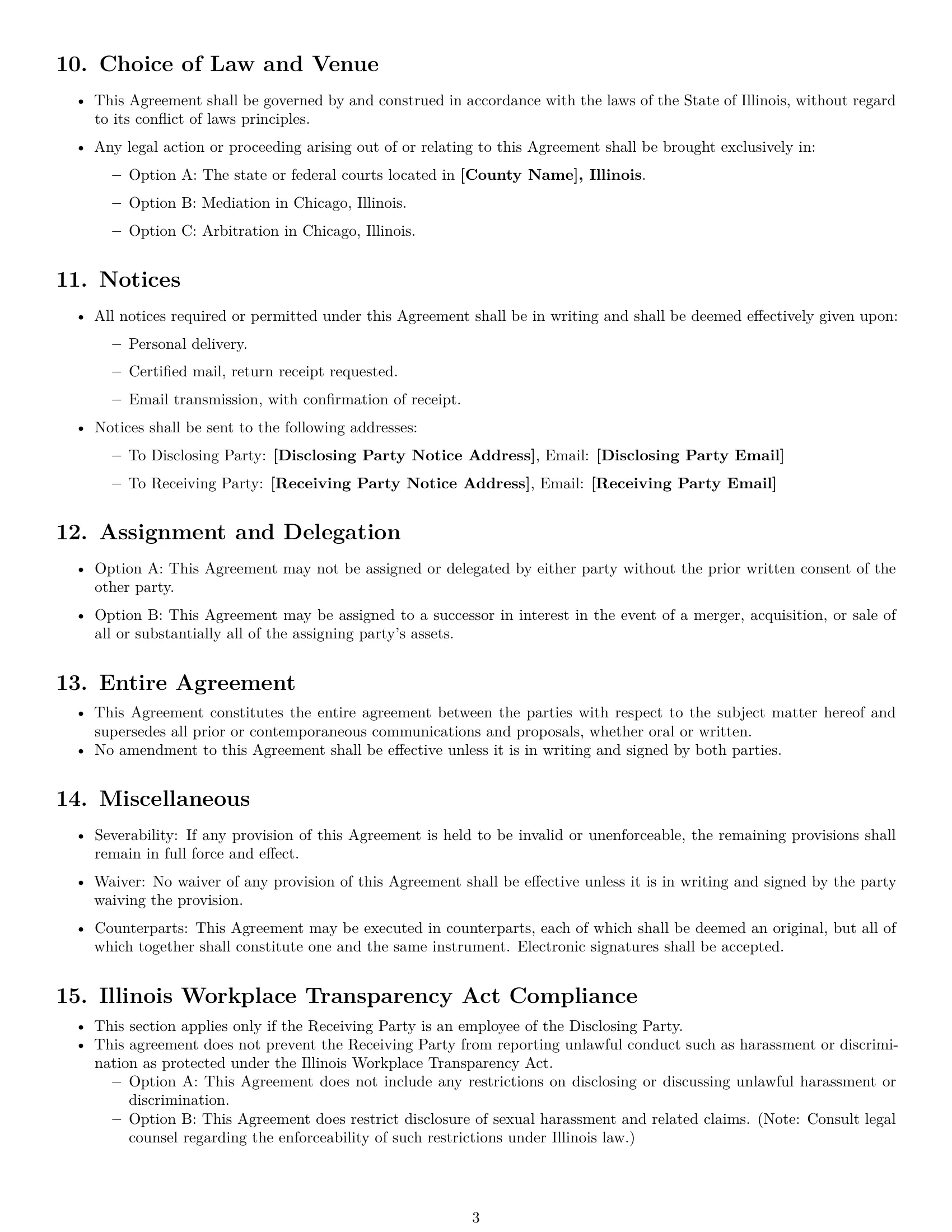 Preview page 3 of Free Illinois nda template