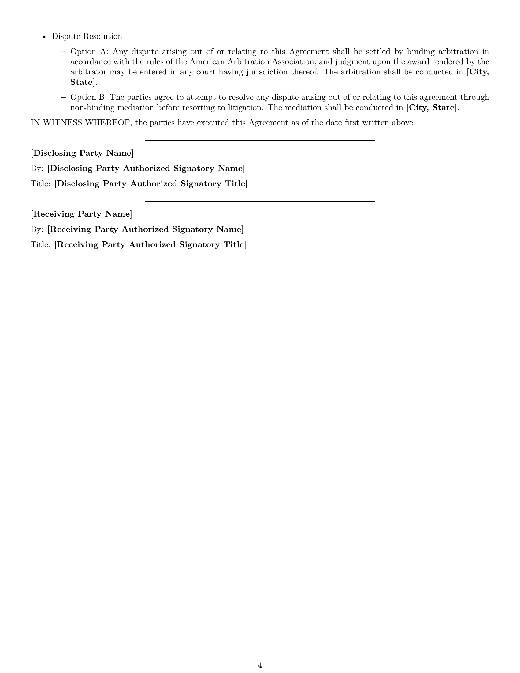 Preview page 4 of Free Indiana nda template