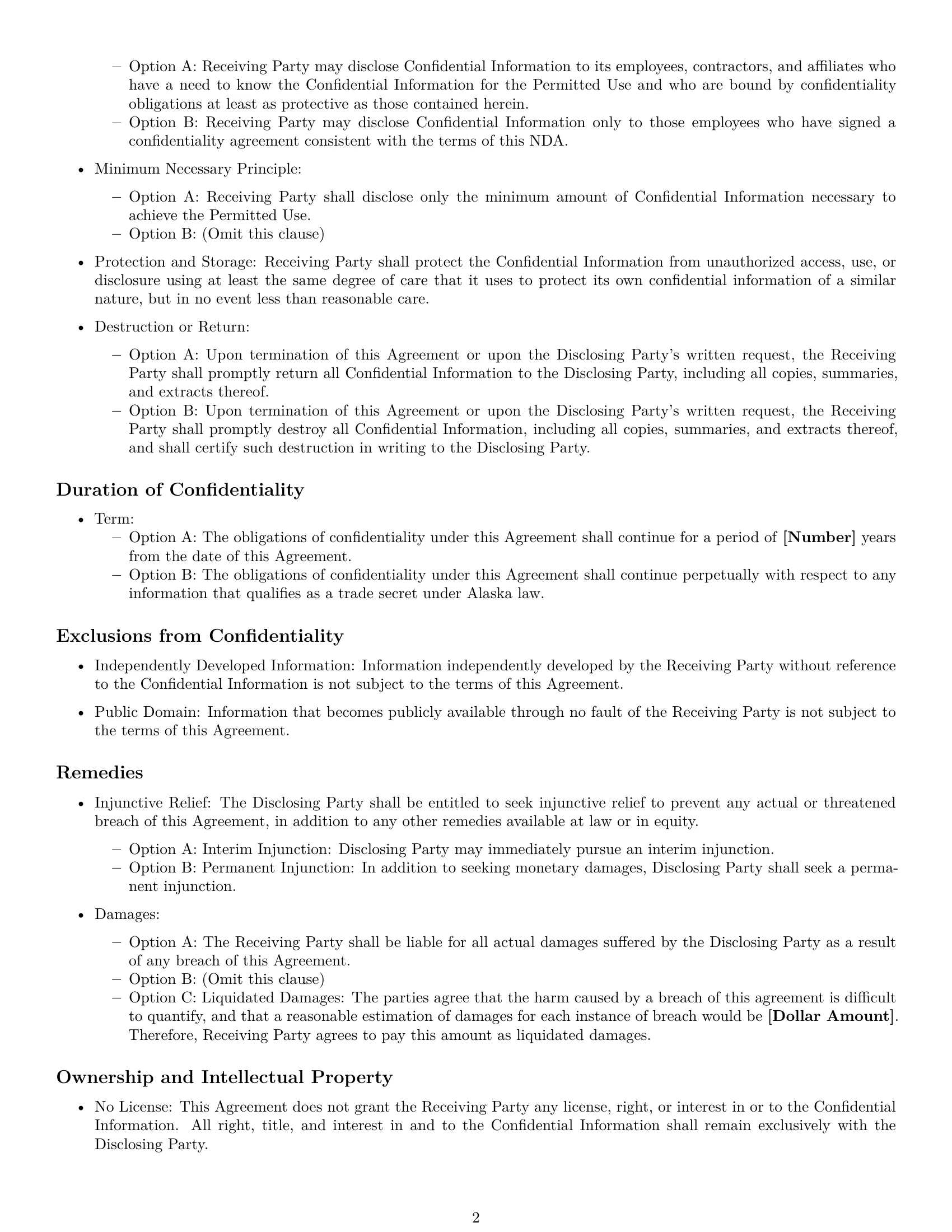 Preview page 2 of Free Alaska nda template