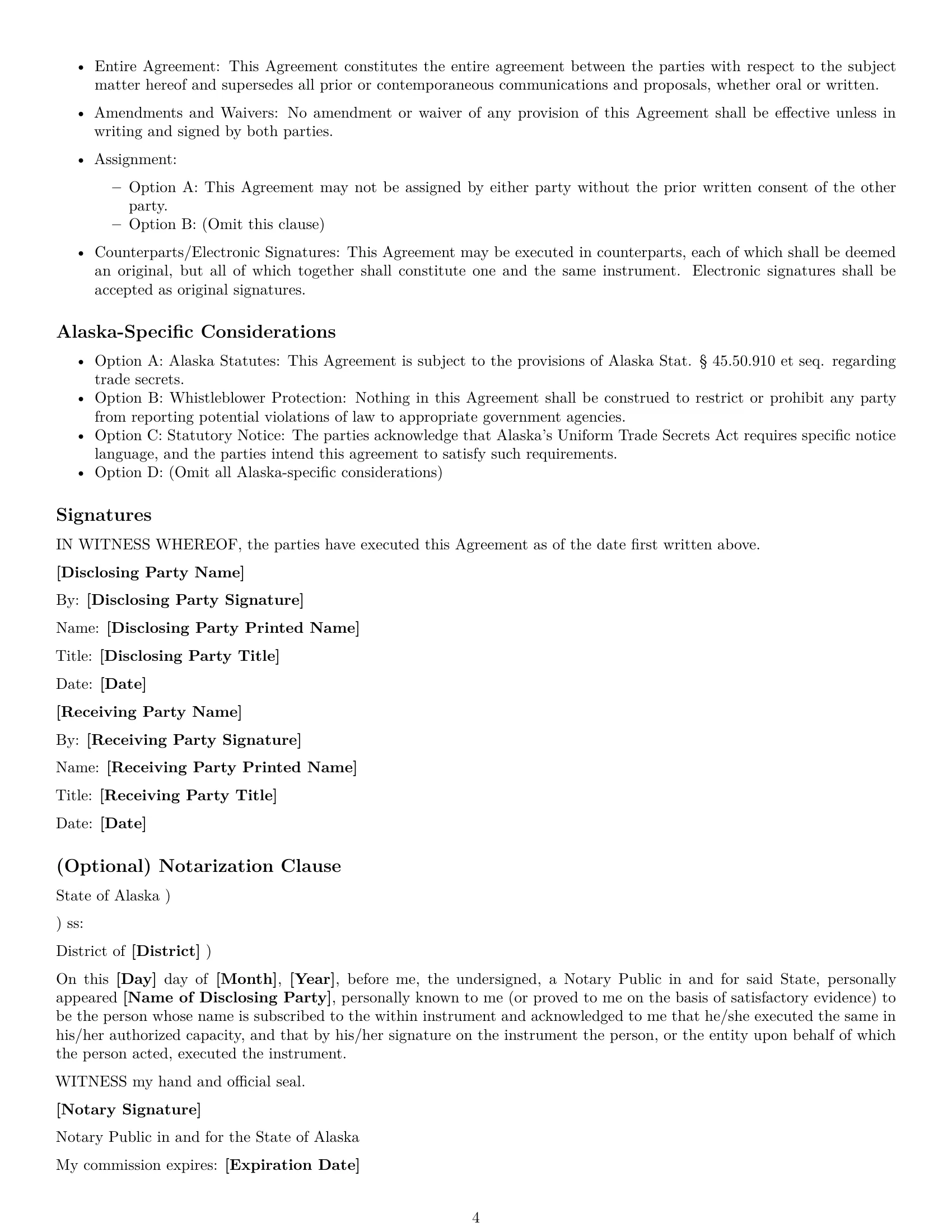 Preview page 4 of Free Alaska nda template