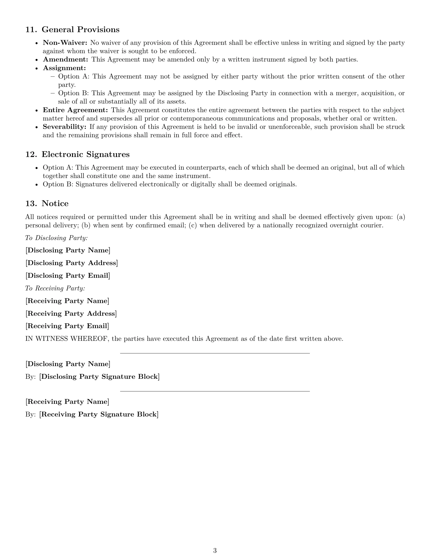 Preview page 3 of Free Minnesota nda template