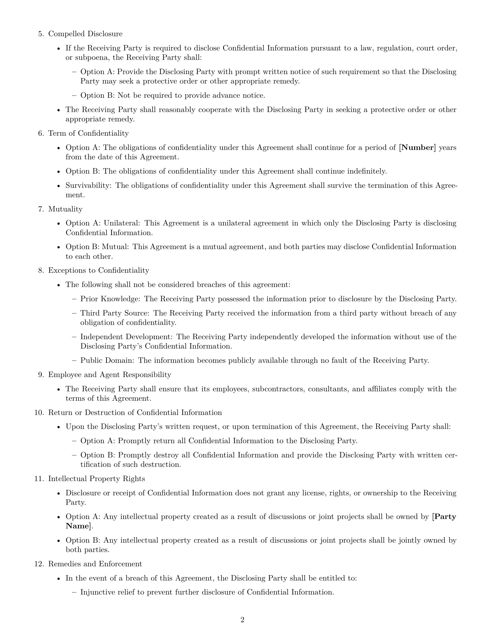 Preview page 2 of Free Nevada nda template
