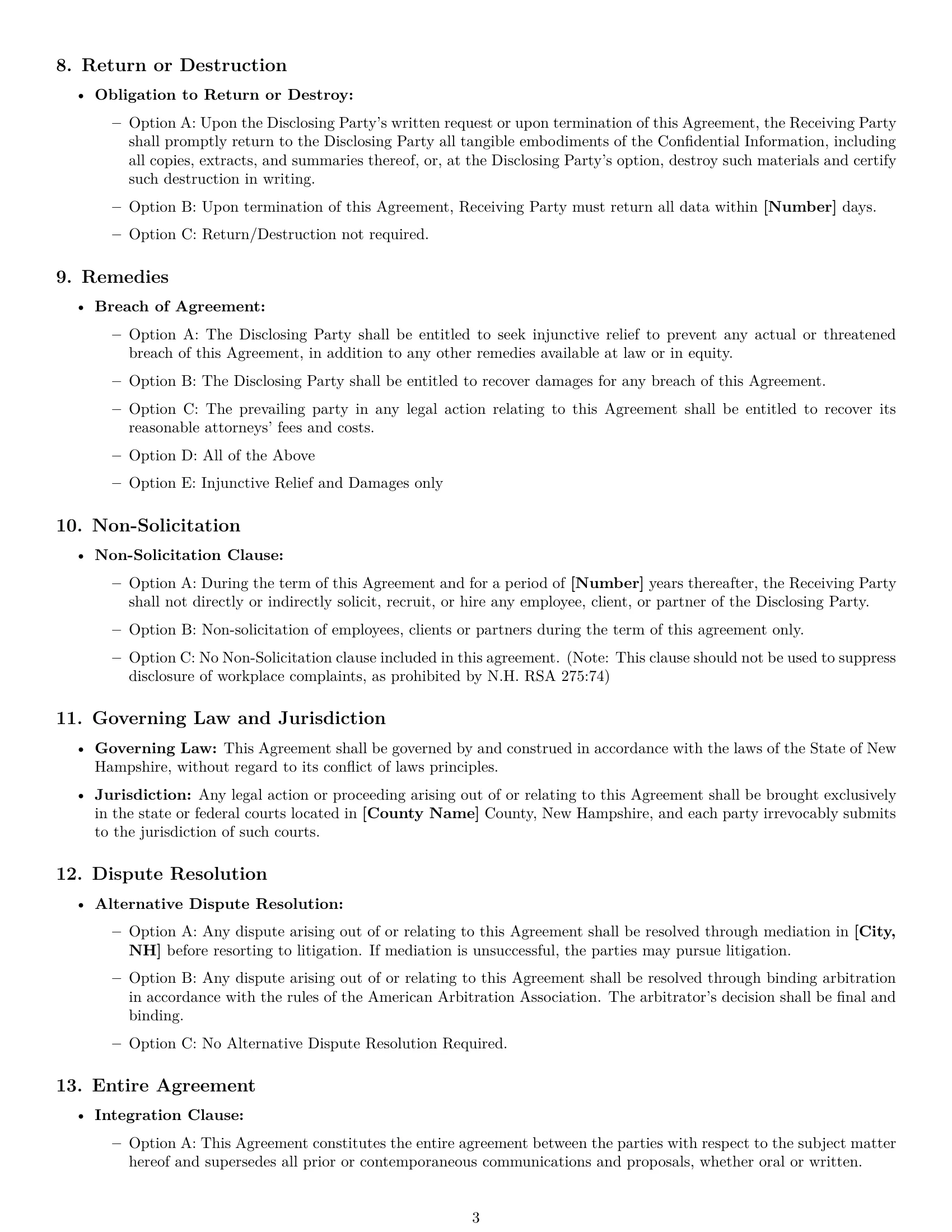 Preview page 3 of Free New Hampshire nda template