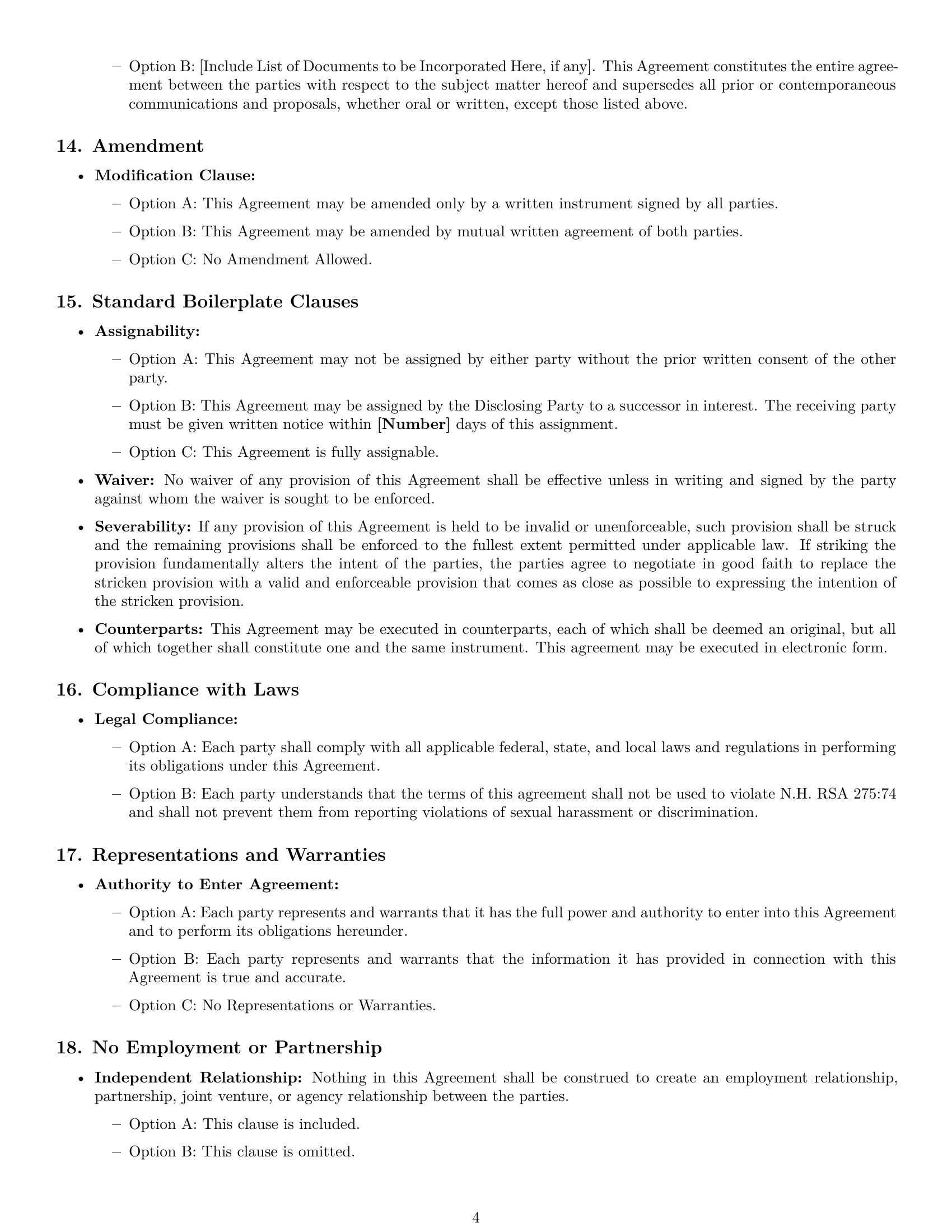 Preview page 4 of Free New Hampshire nda template