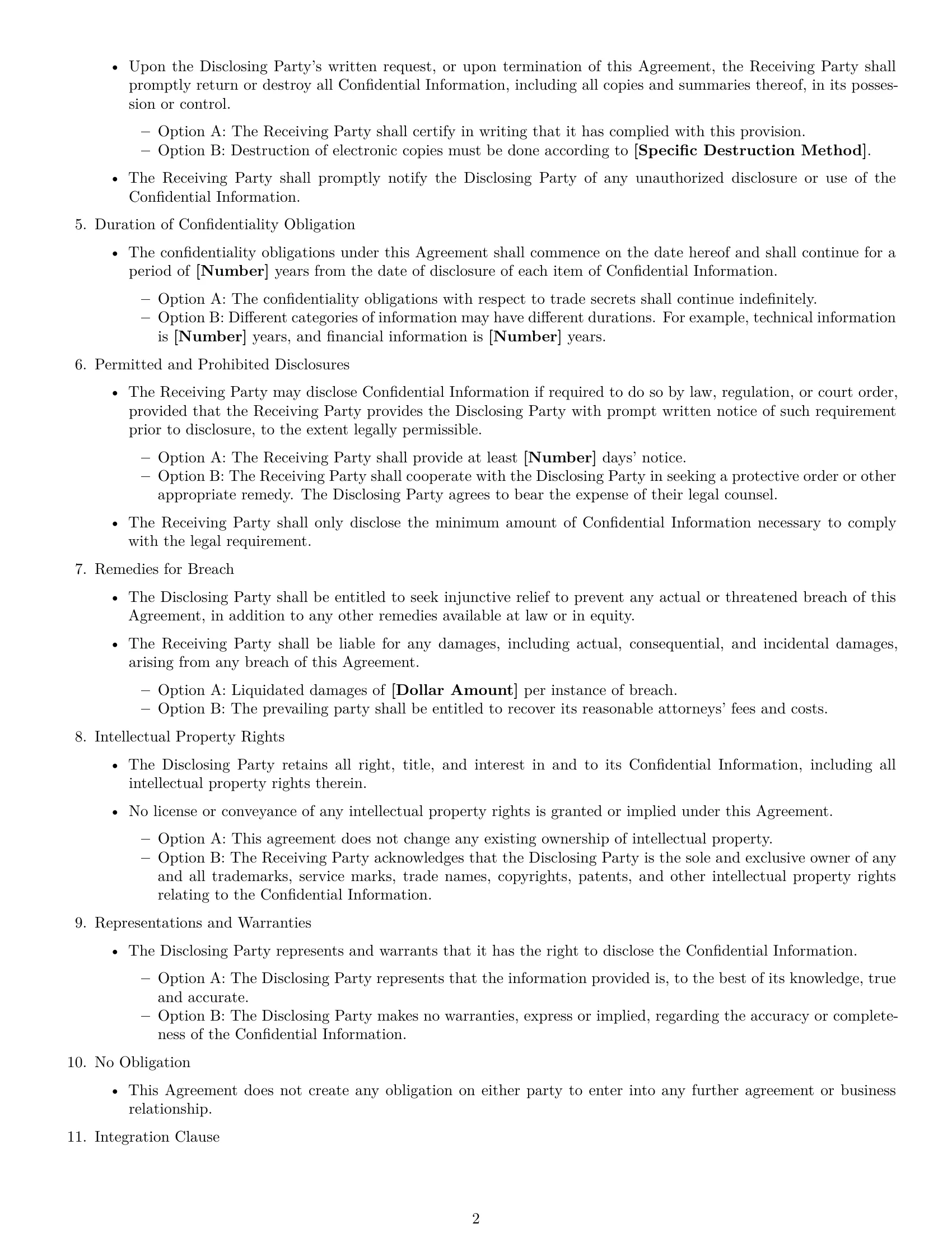 Preview page 2 of Free New Mexico nda template