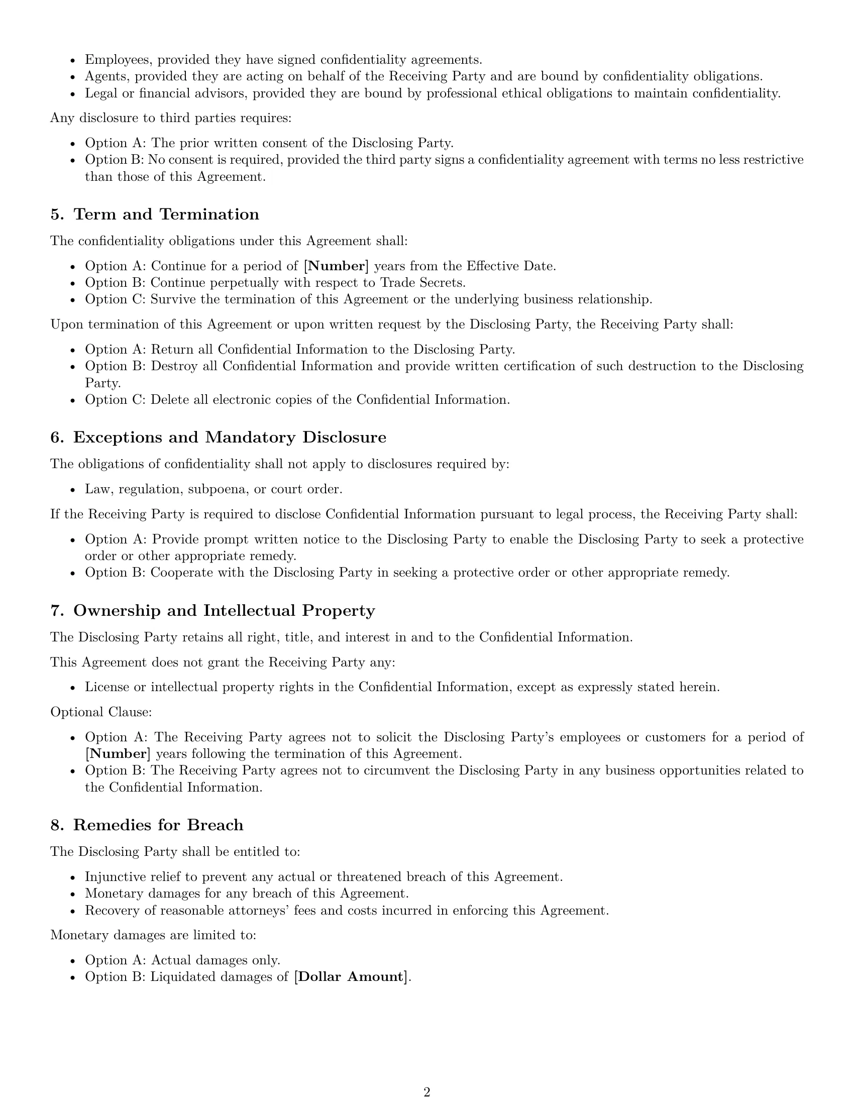 Preview page 2 of Free New York nda template