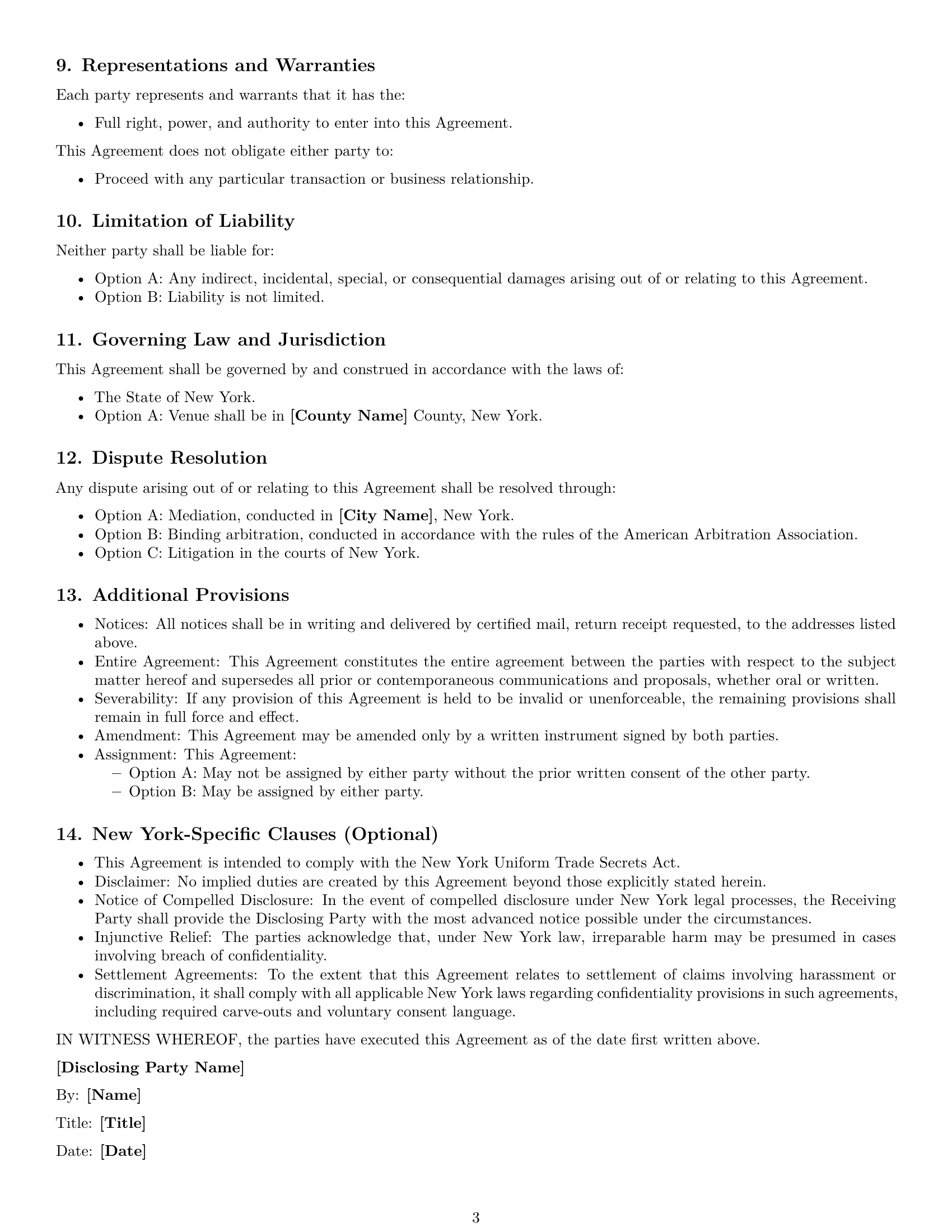 Preview page 3 of Free New York nda template