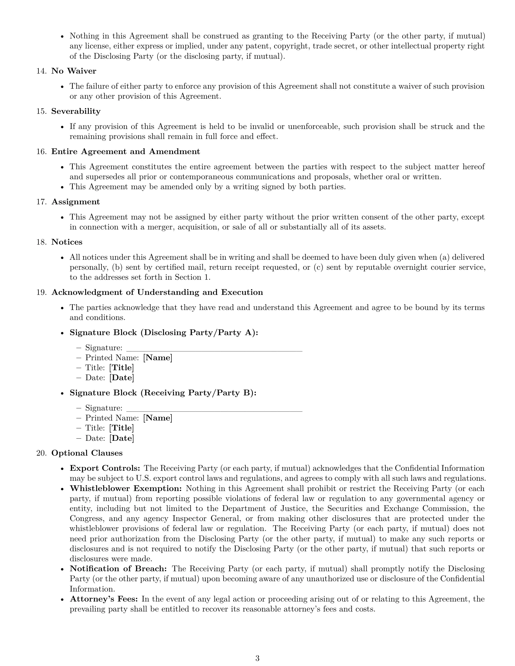 Preview page 3 of Free North Carolina nda template