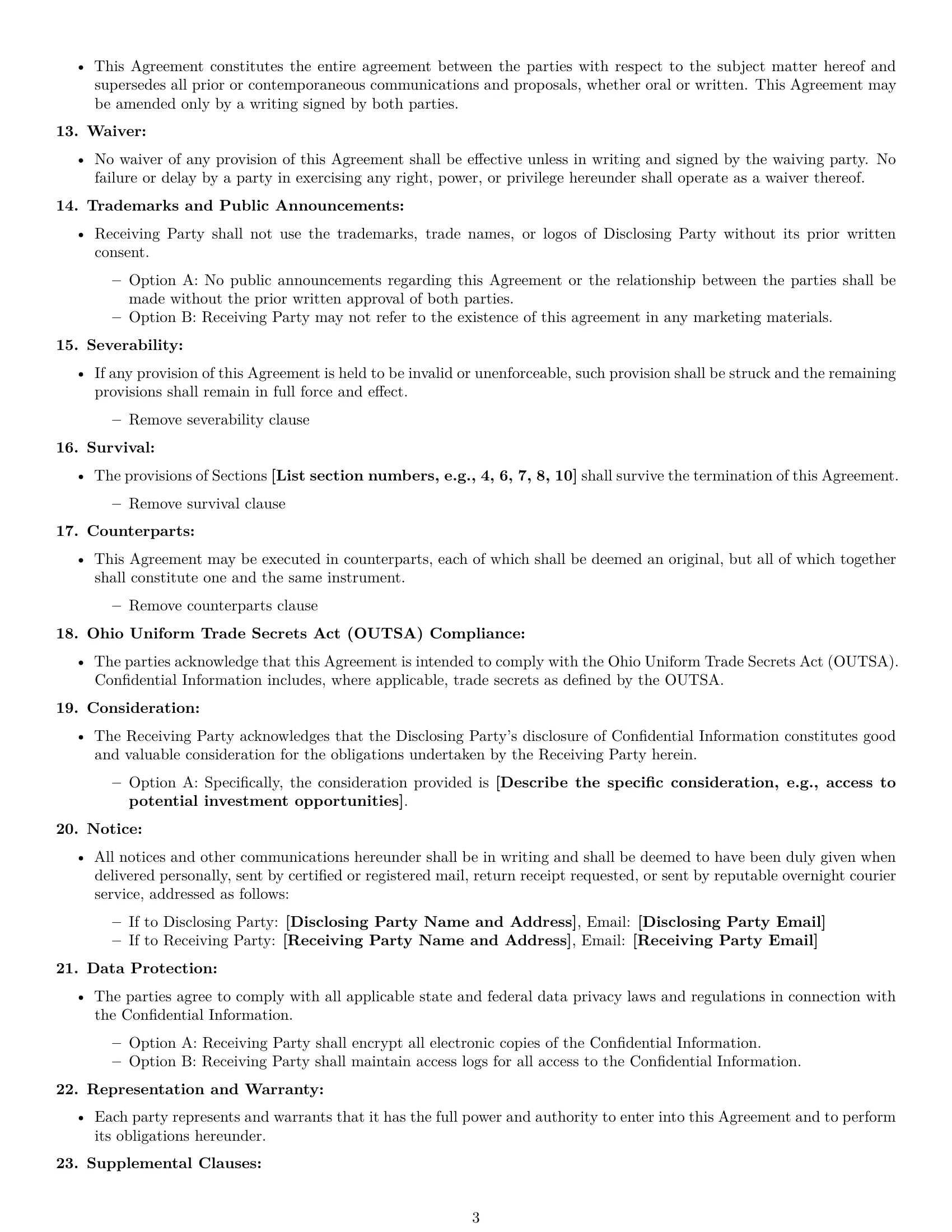 Preview page 3 of Free Ohio nda template