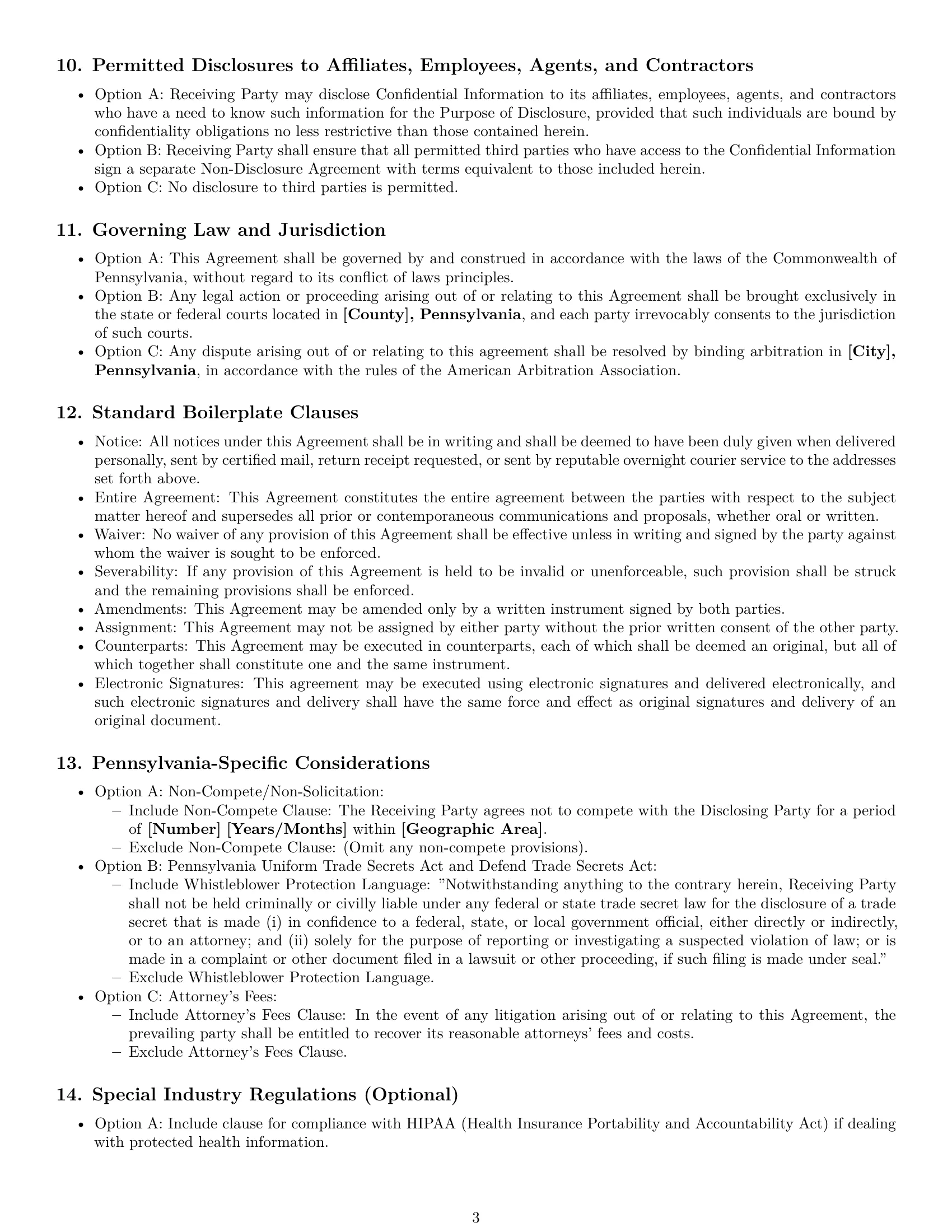 Preview page 3 of Free Pennsylvania nda template