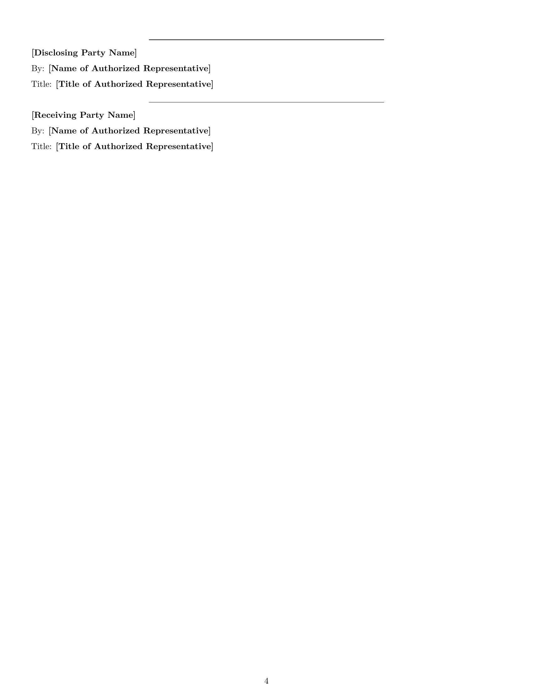 Preview page 4 of Free Connecticut nda template