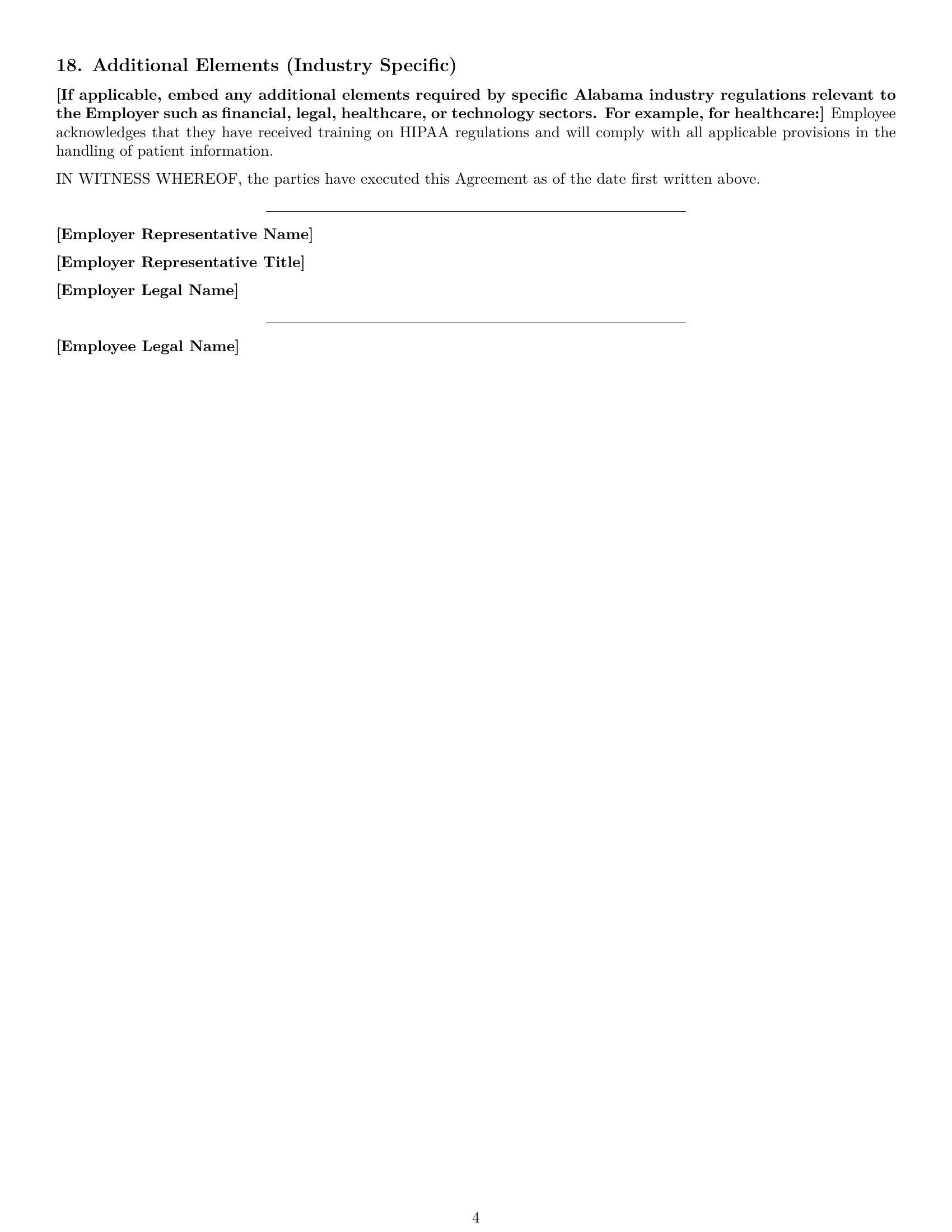 Preview page 4 of Free Alabama employee nda template