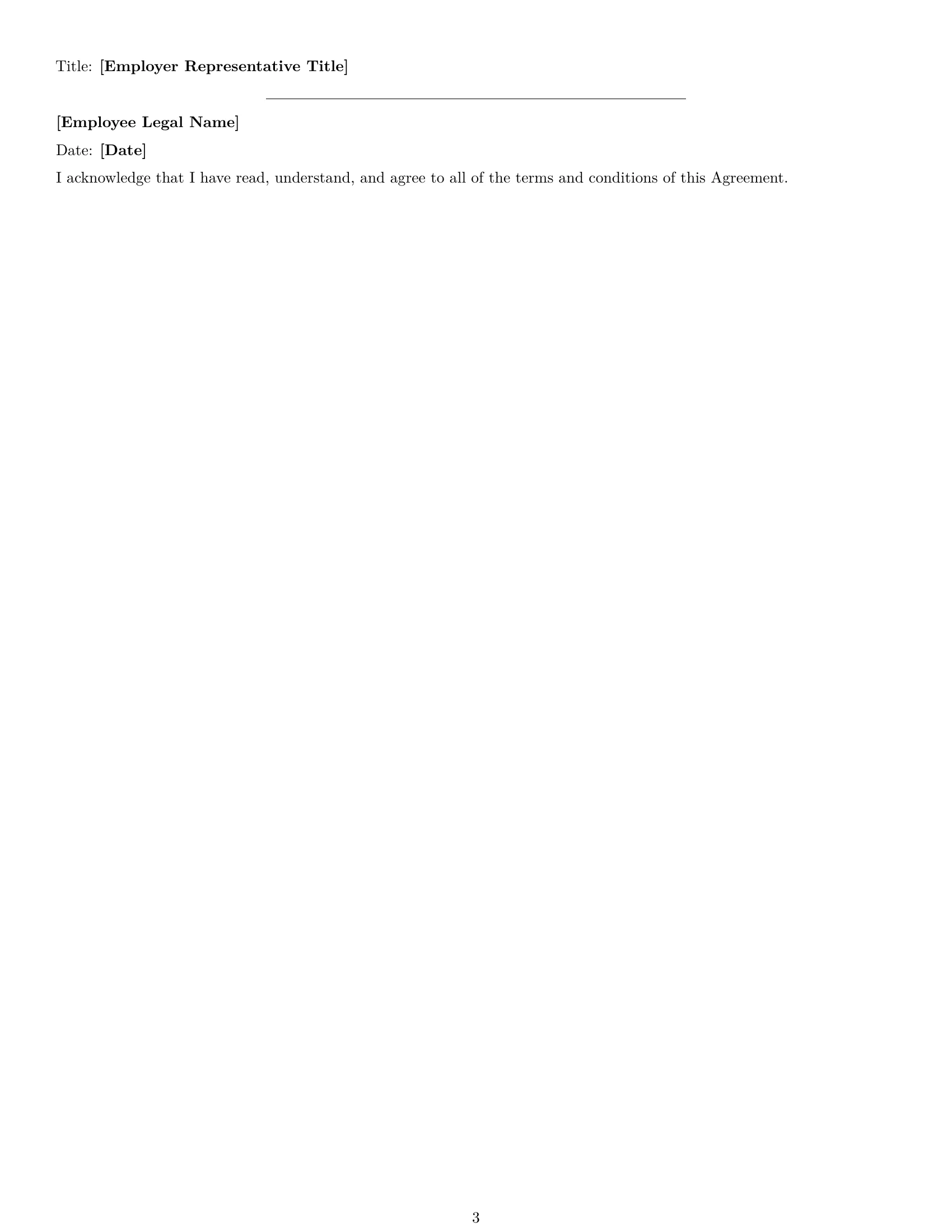 Preview page 3 of Free Minnesota employee nda template