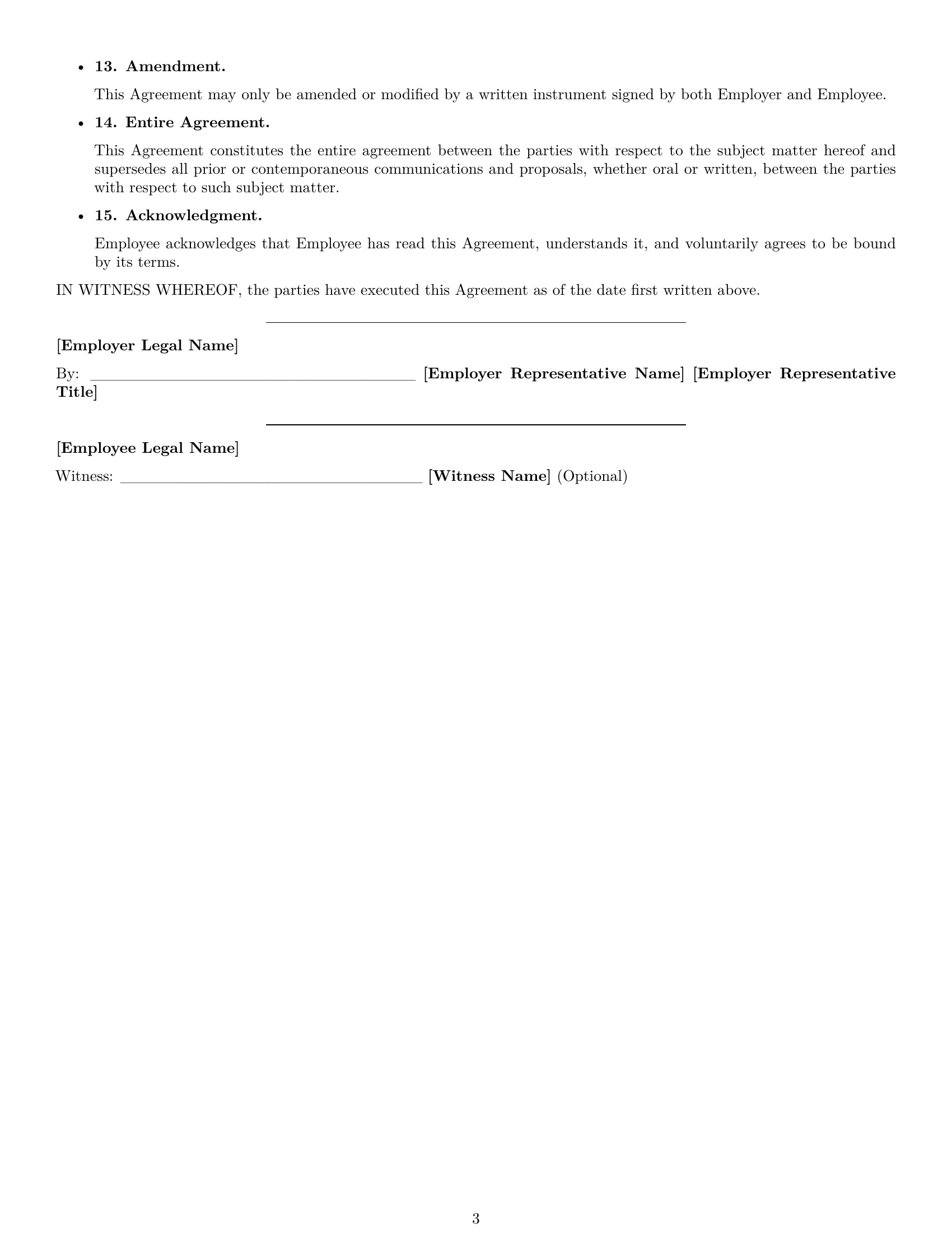 Preview page 3 of Free Missouri employee nda template