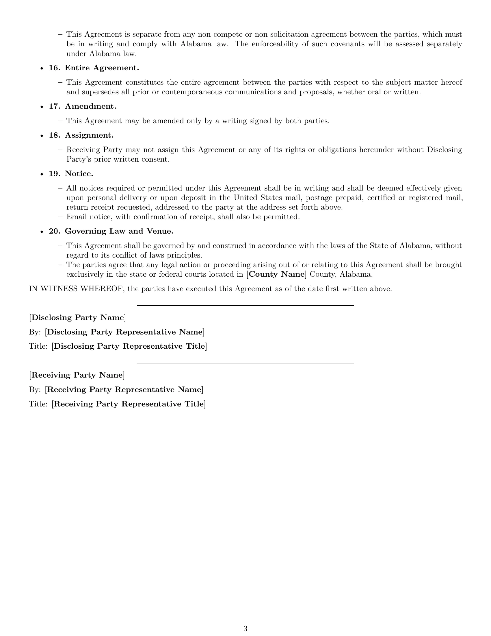 Preview page 3 of Free Alabama independent contractor nda template