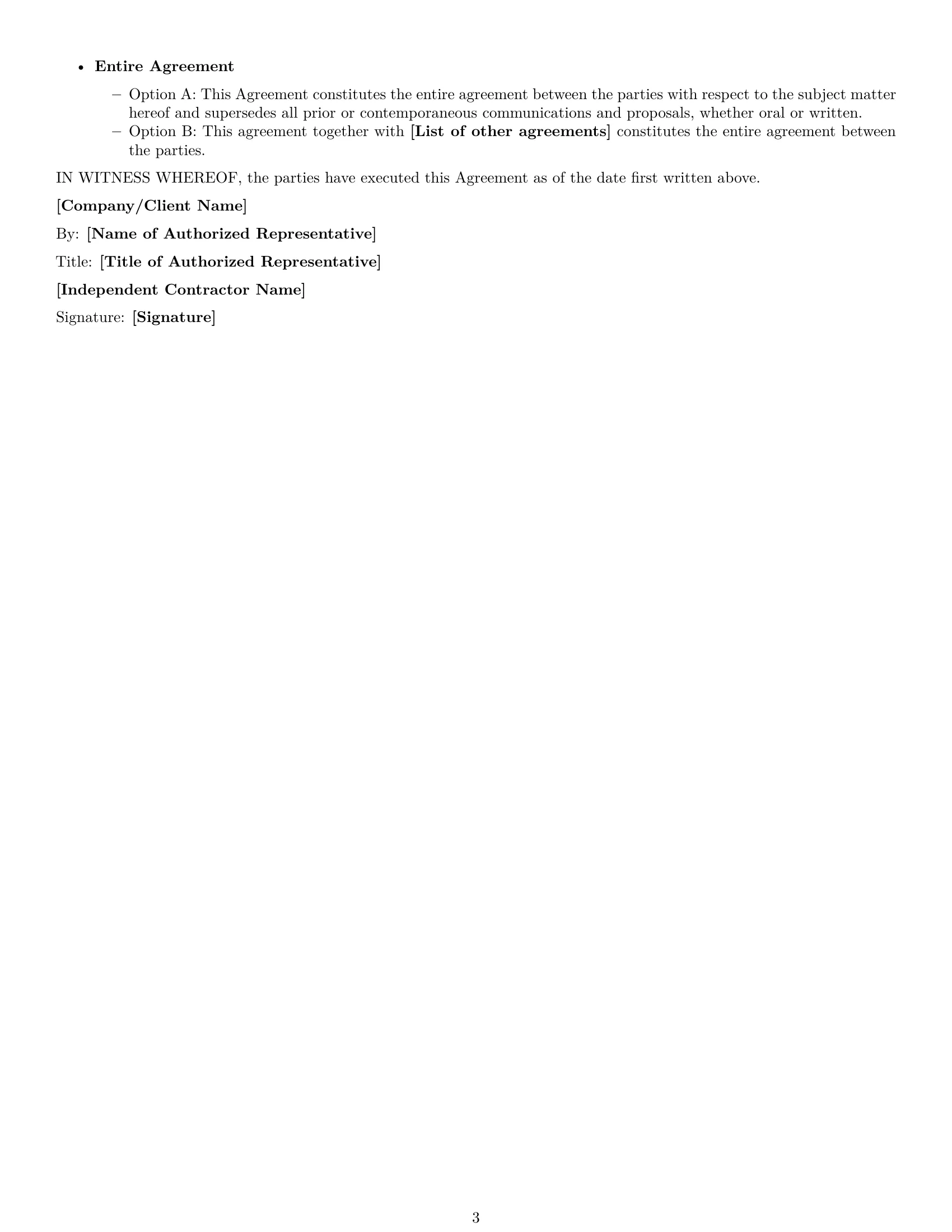 Preview page 3 of Free Idaho independent contractor nda template