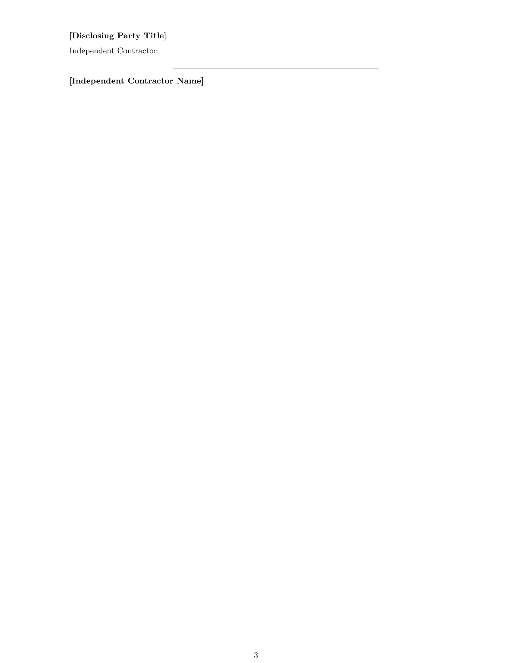 Preview page 3 of Free Ohio independent contractor nda template