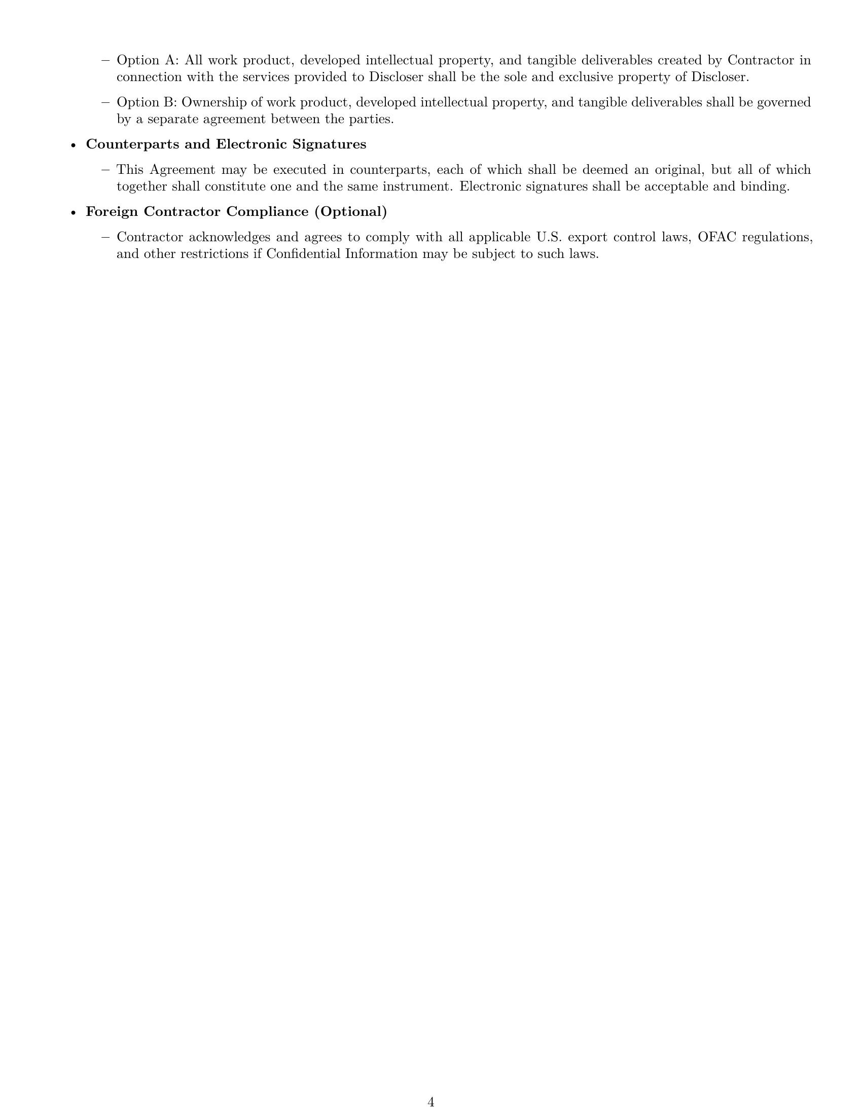 Preview page 4 of Free Virginia independent contractor nda template
