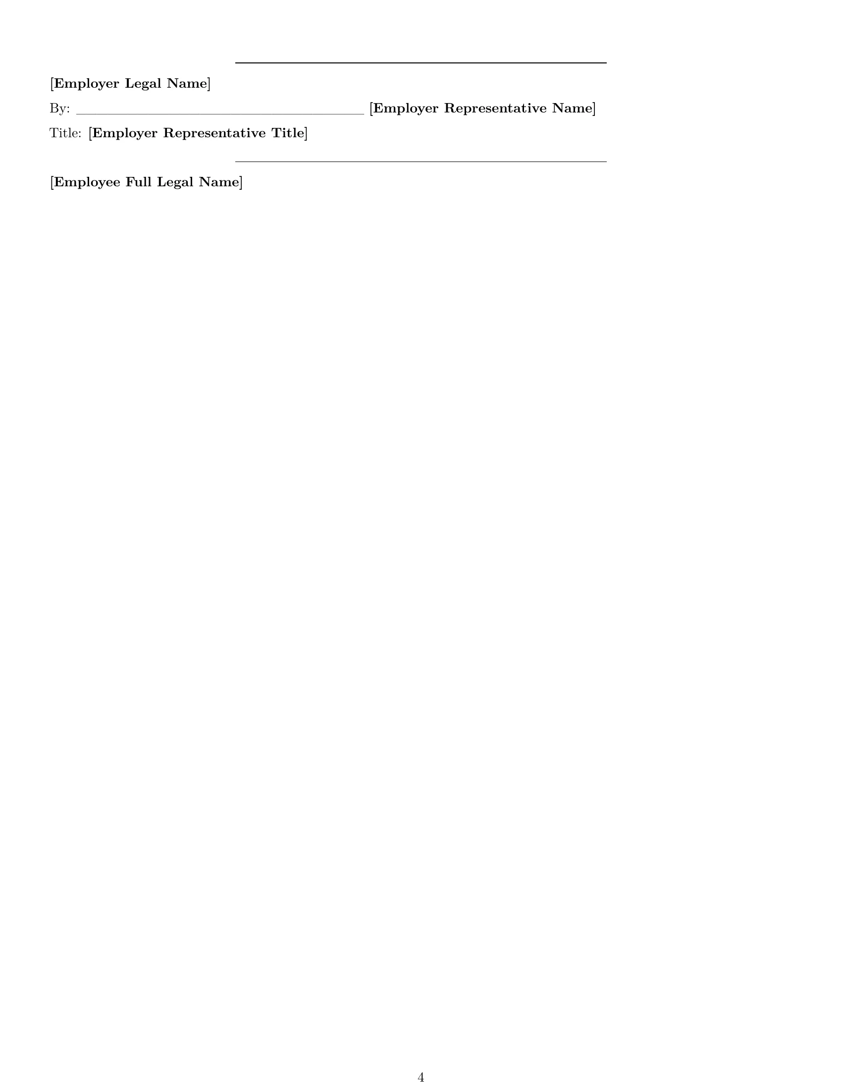 Preview page 4 of Free Kansas executive assistant employment contract template