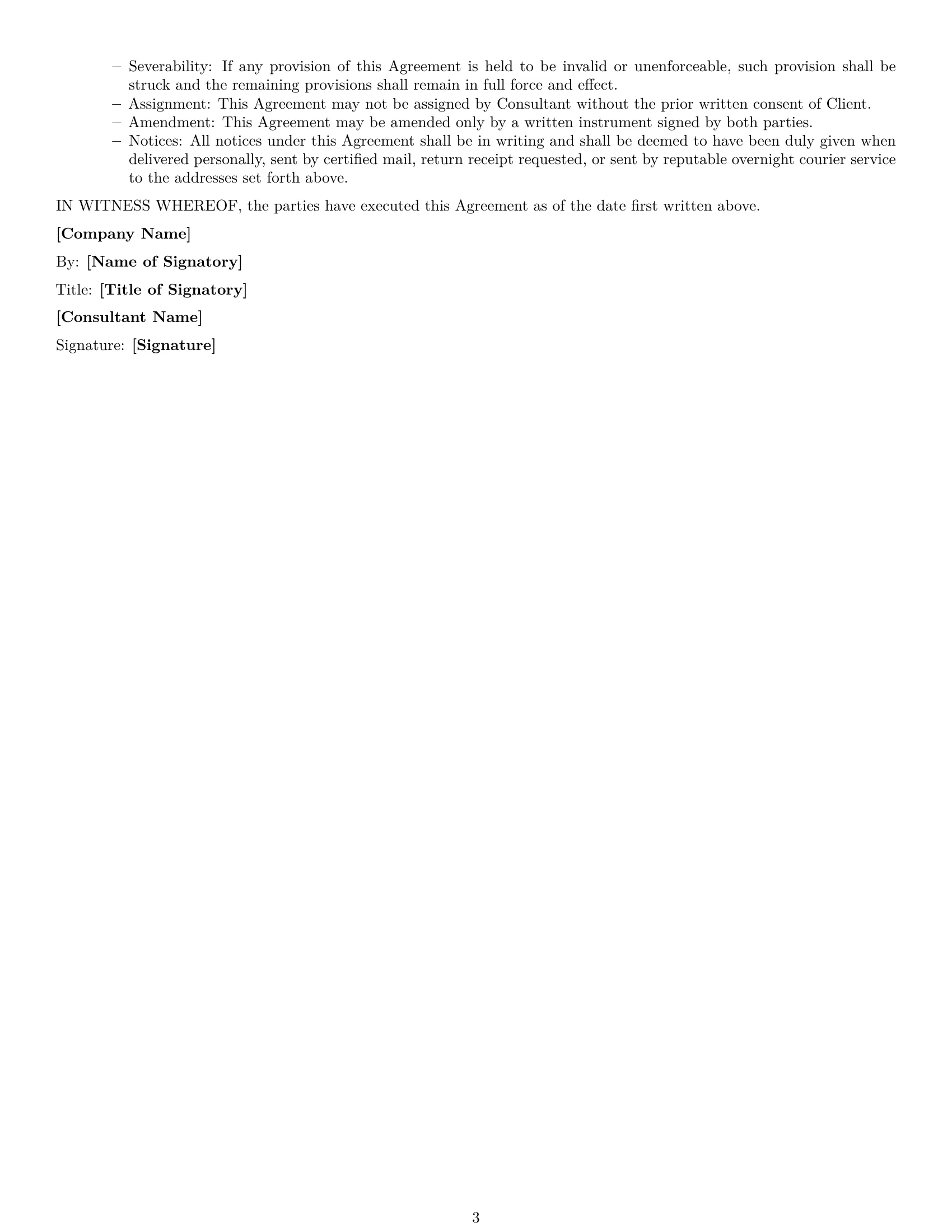 Preview page 3 of Free Illinois consultant nda template