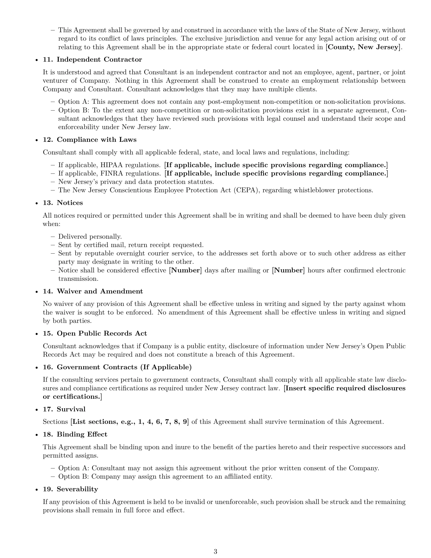 Preview page 3 of Free New Jersey consultant nda template