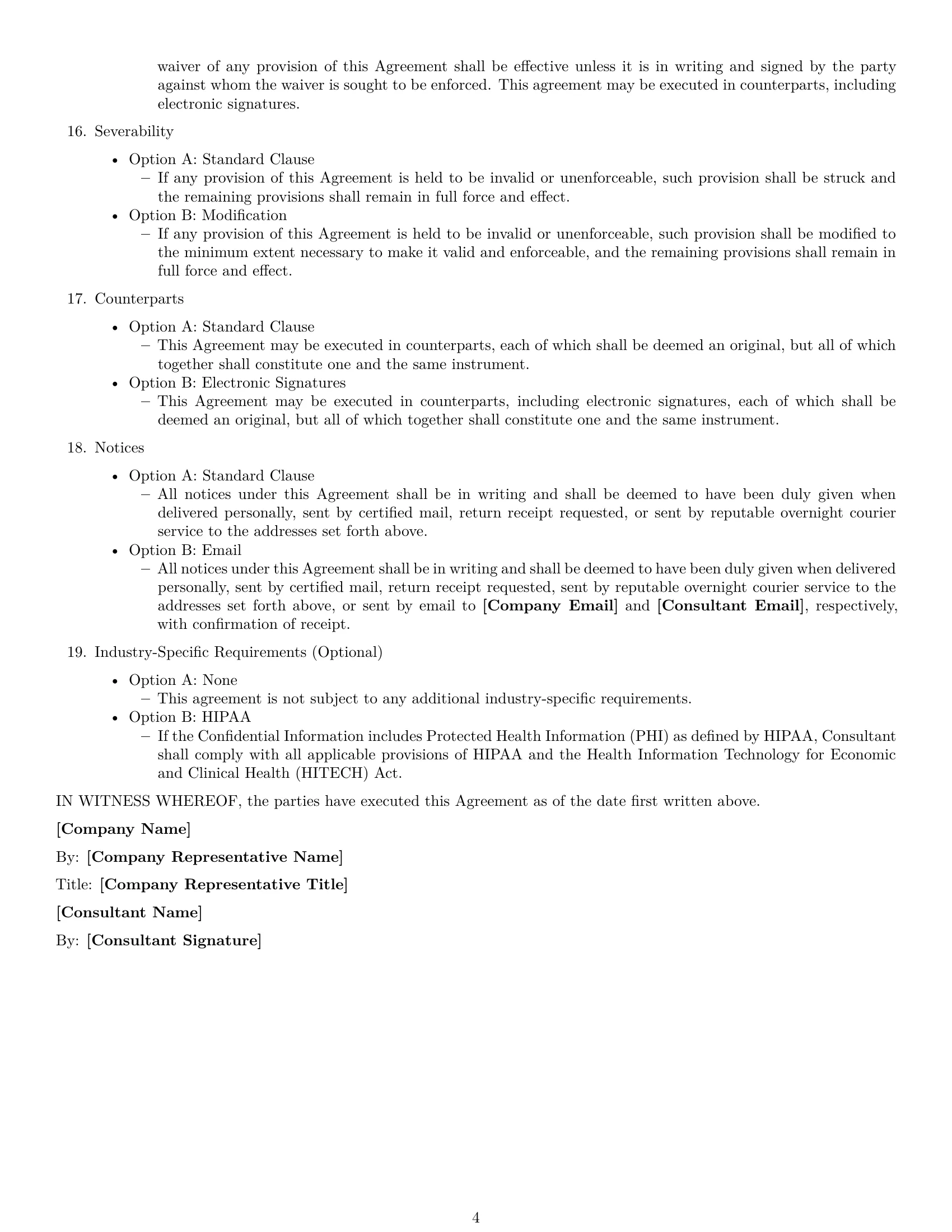 Preview page 4 of Free Pennsylvania consultant nda template