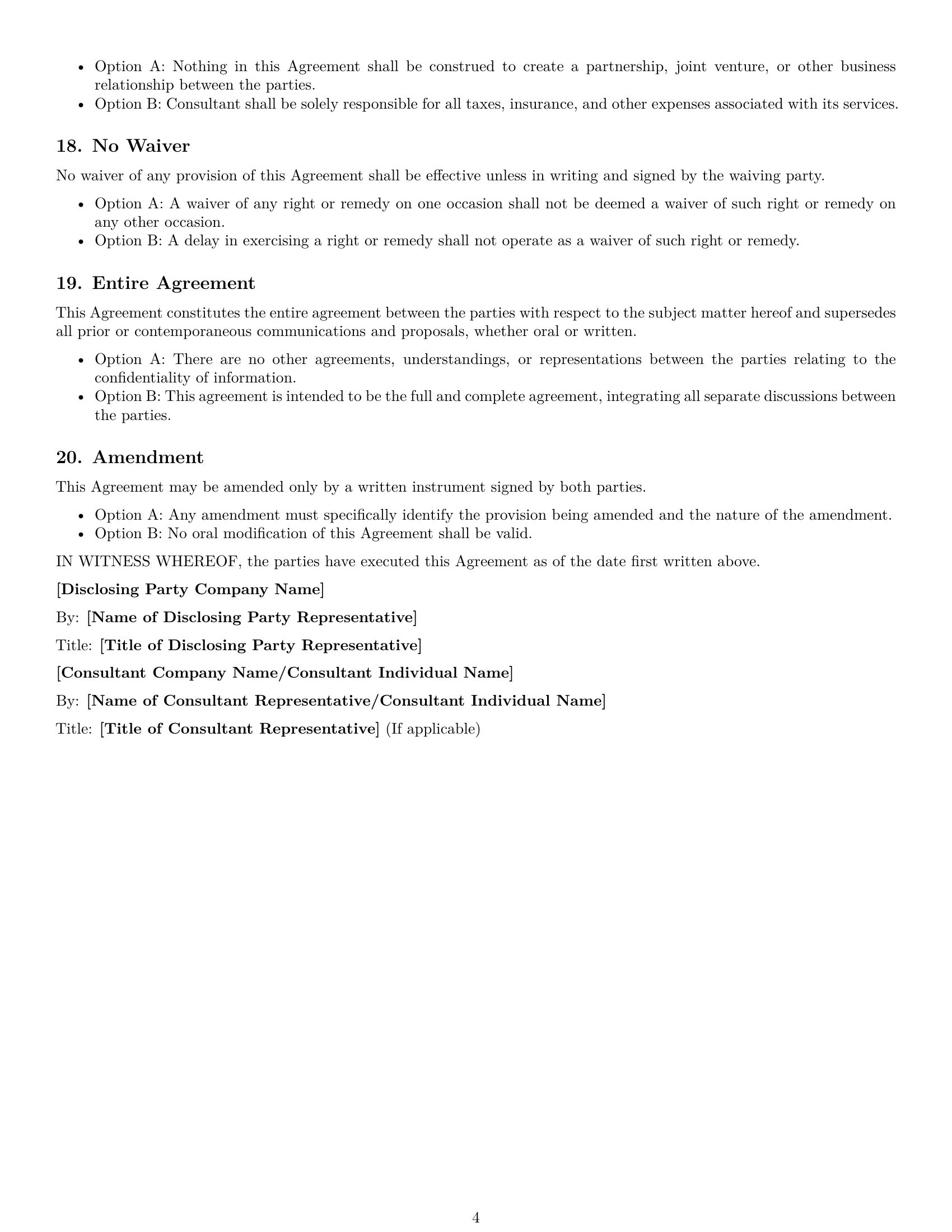 Preview page 4 of Free South Carolina consultant nda template