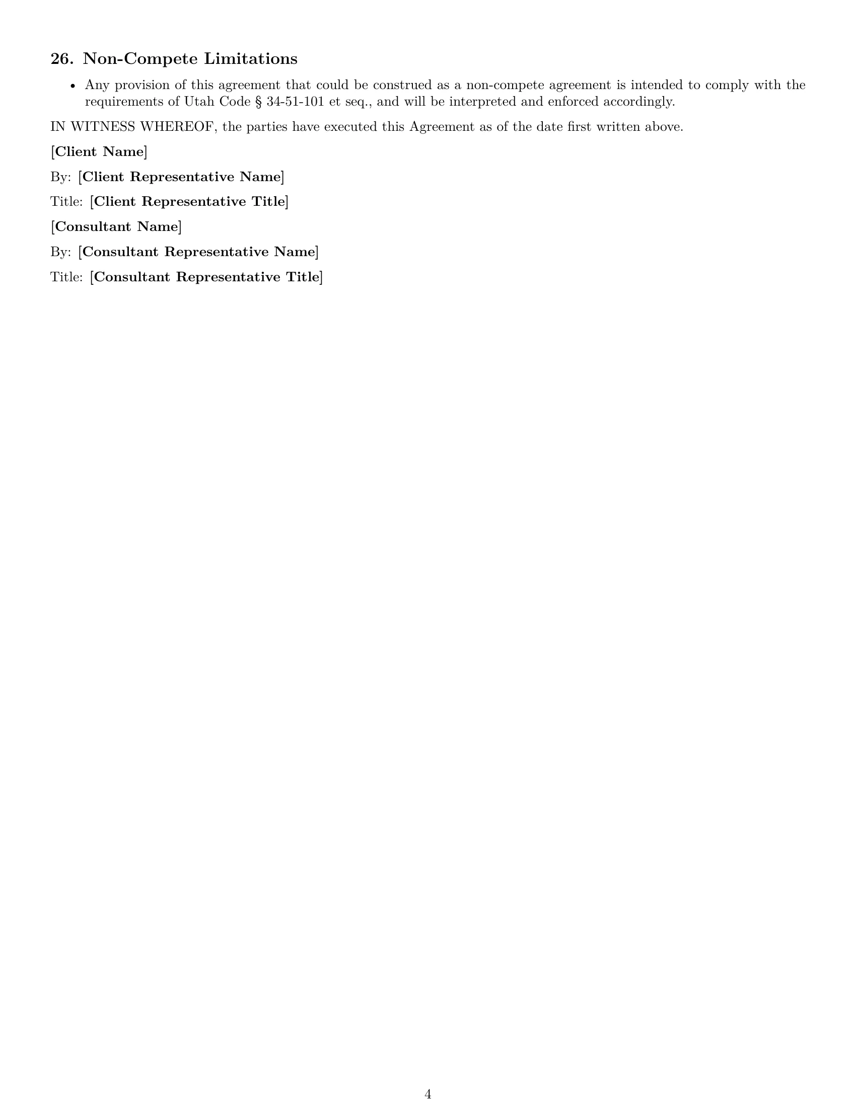 Preview page 4 of Free Utah consultant nda template
