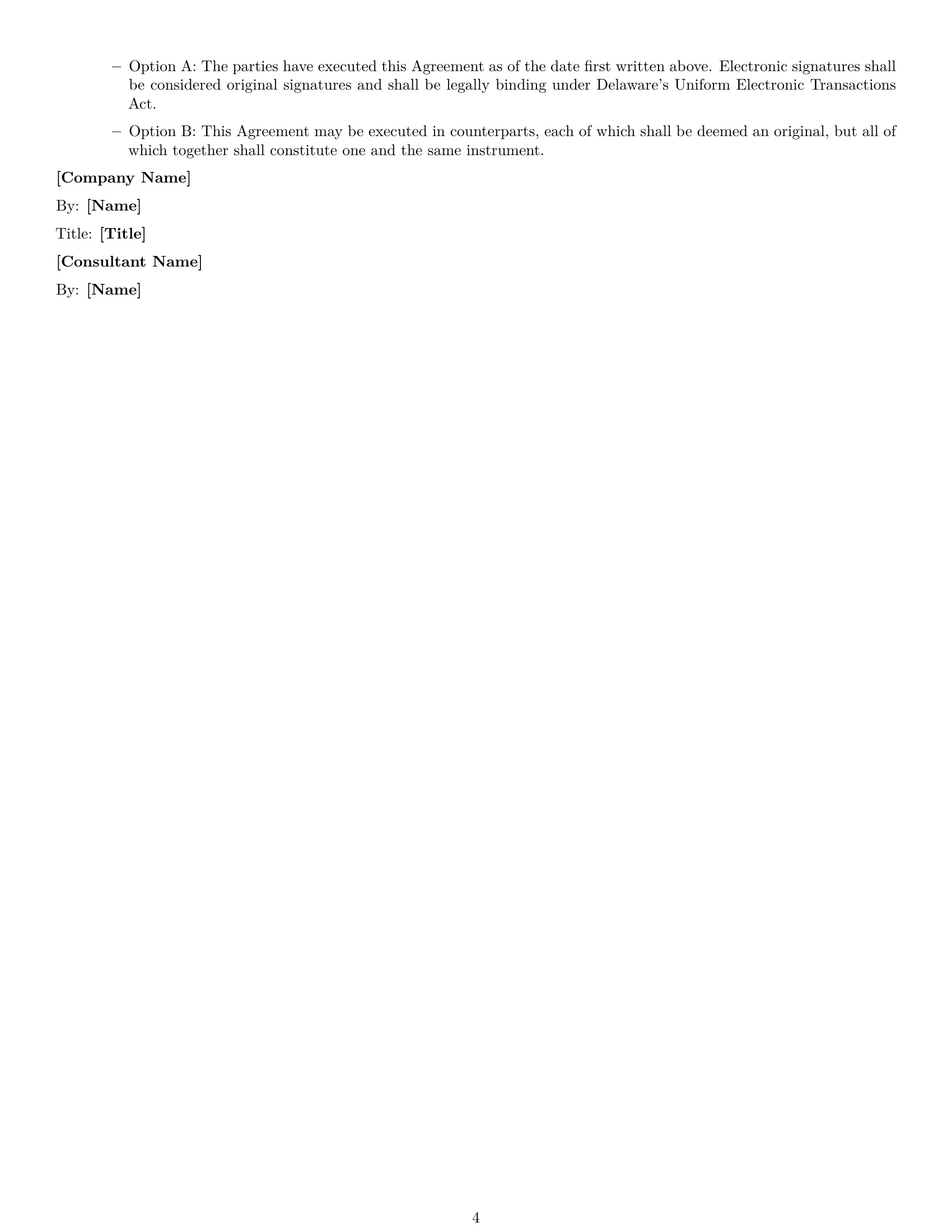 Preview page 4 of Free Delaware consultant nda template
