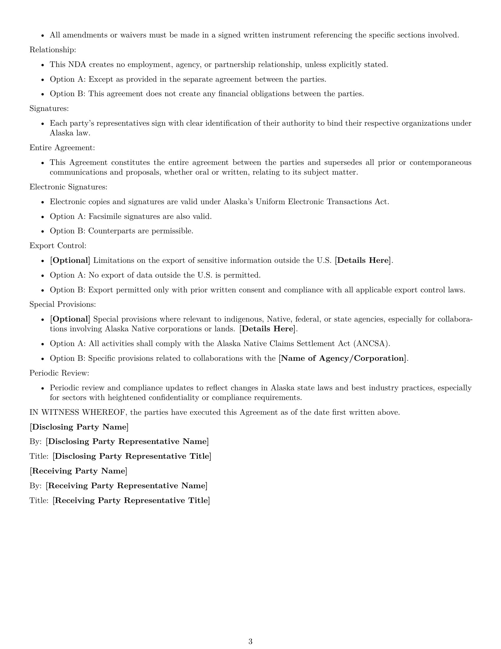 Preview page 3 of Free Alaska mutual nda template