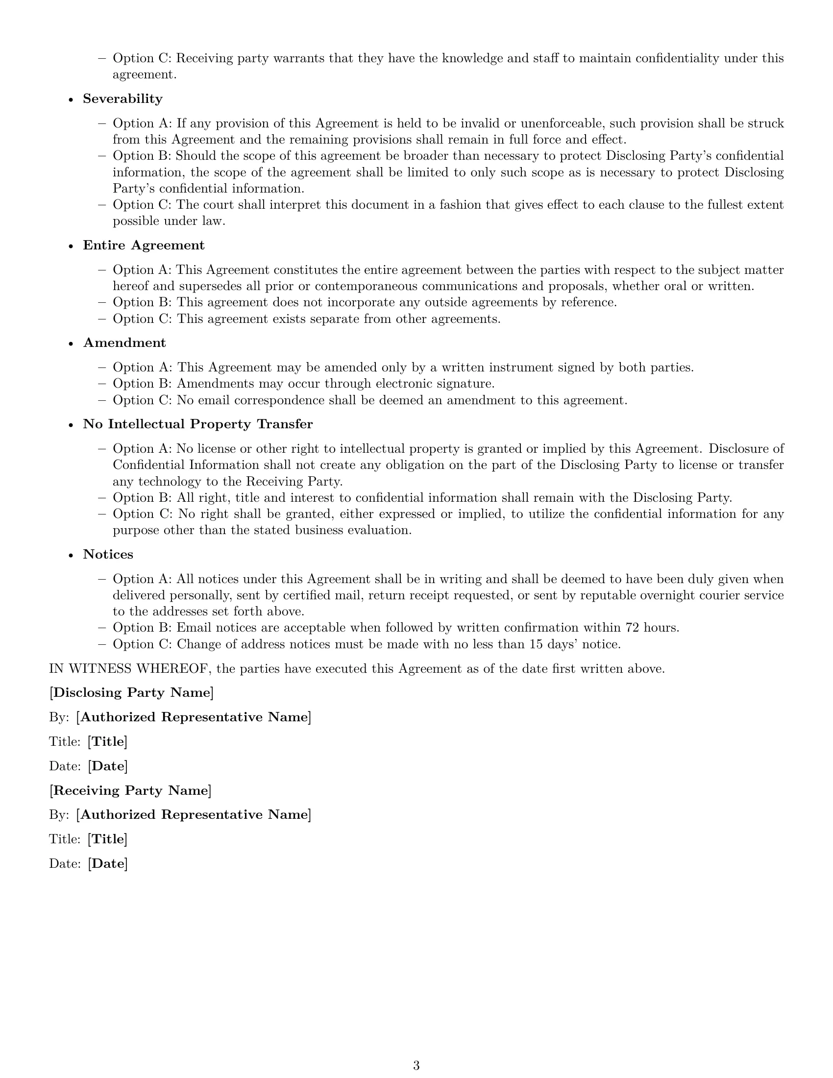 Preview page 3 of Free Maryland mutual nda template