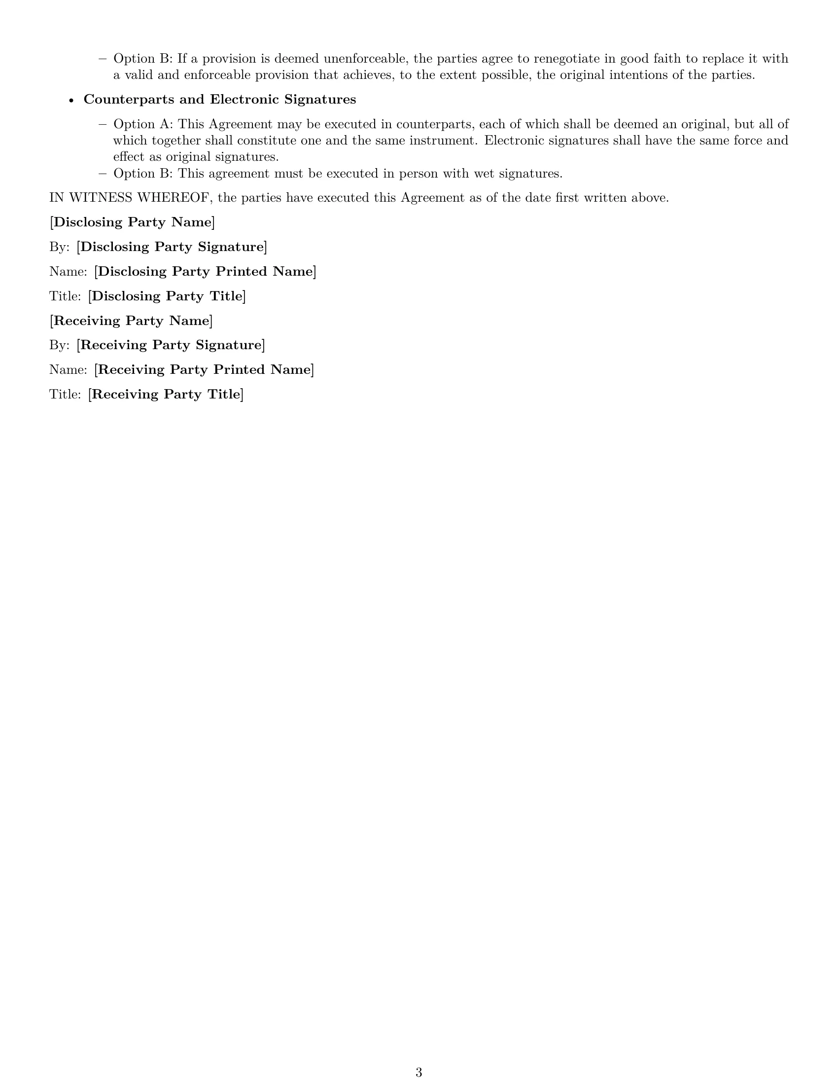 Preview page 3 of Free Mississippi mutual nda template