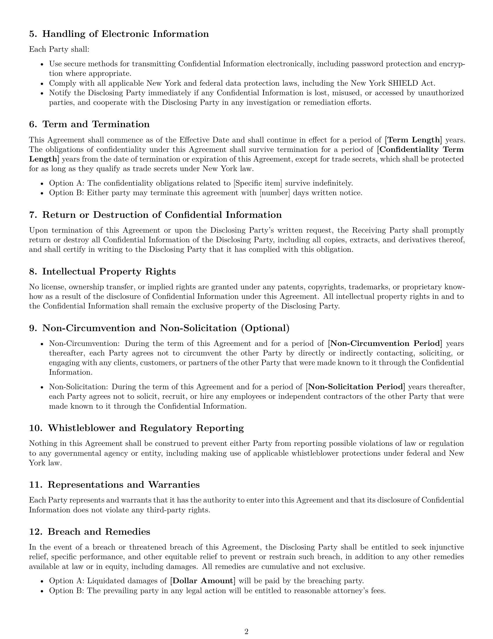 Preview page 2 of Free New York mutual nda template