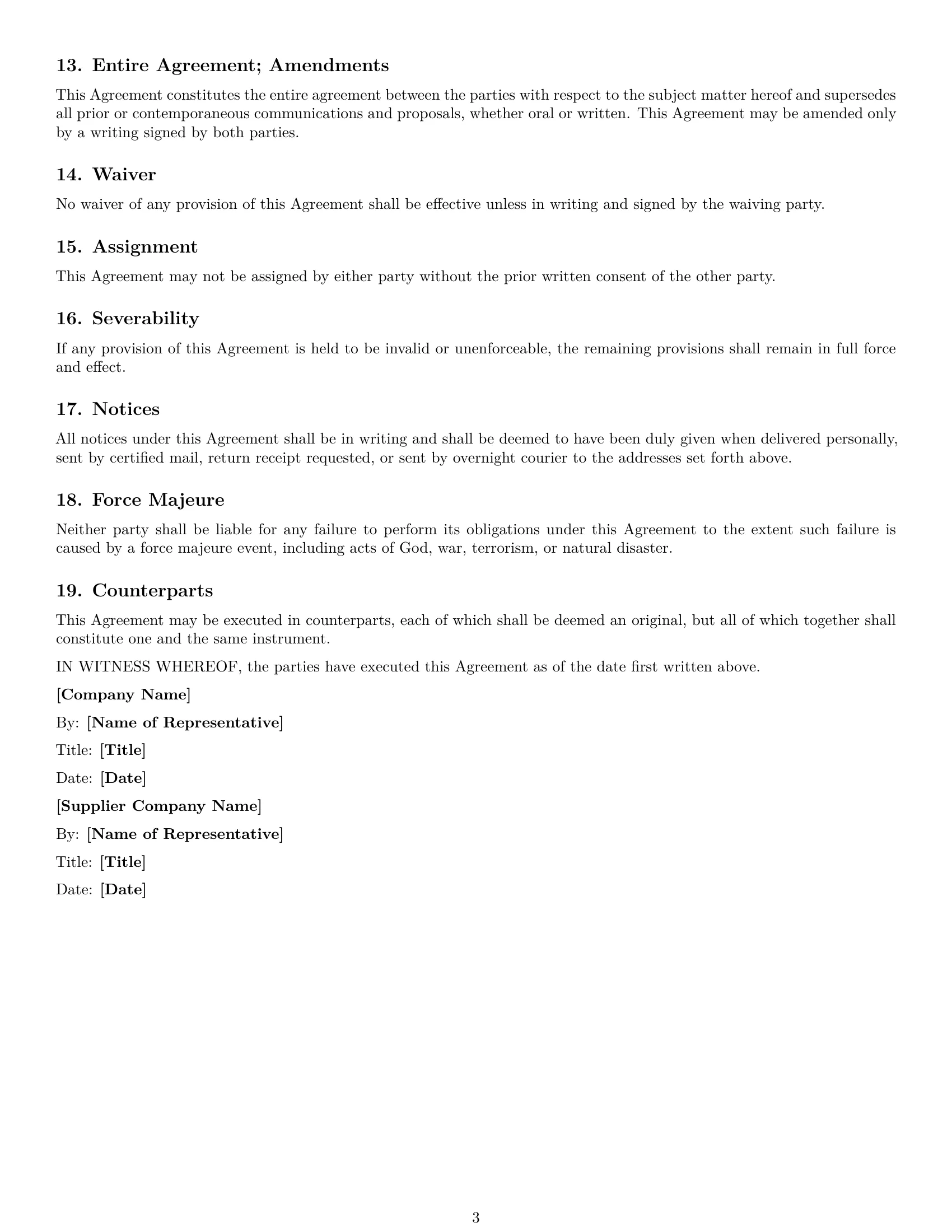 Preview page 3 of Free Kentucky supplier nda template