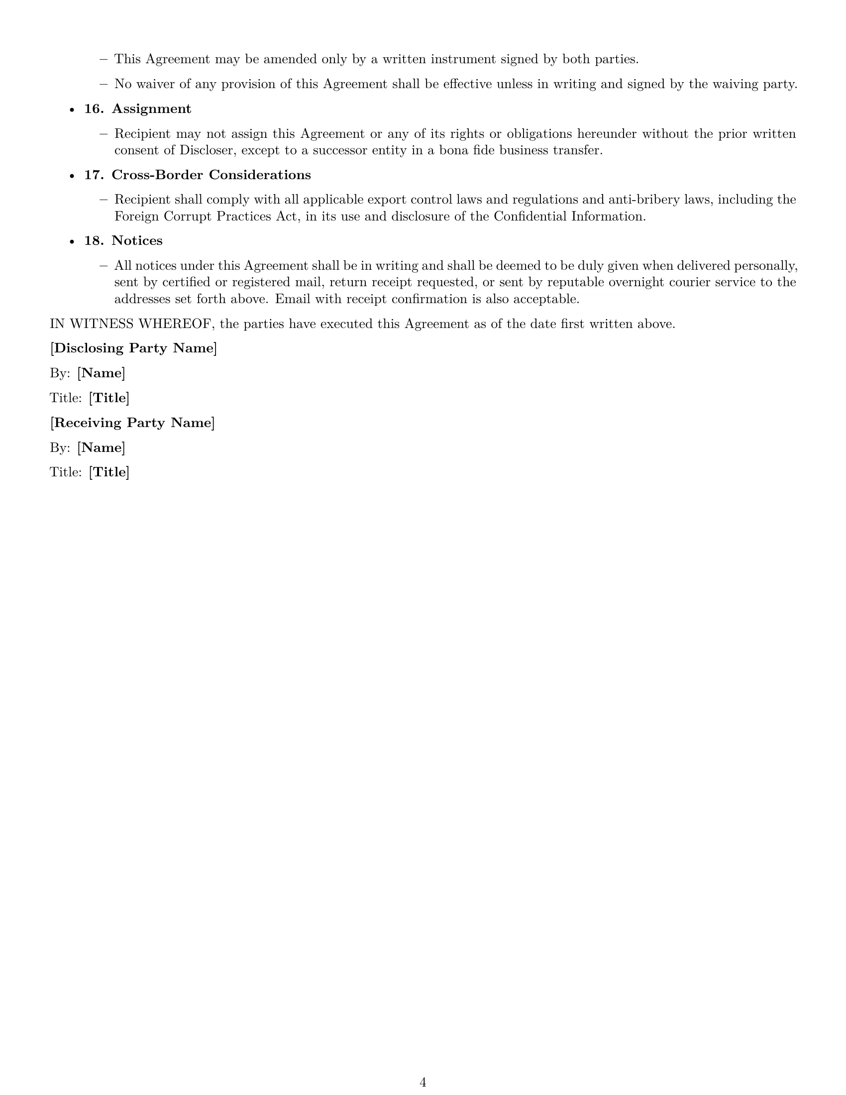 Preview page 4 of Free New Hampshire supplier nda template