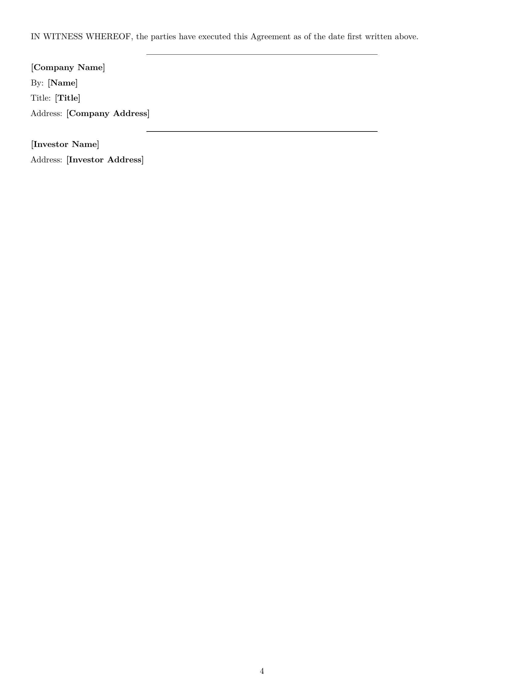 Preview page 4 of Free Georgia investor nda template