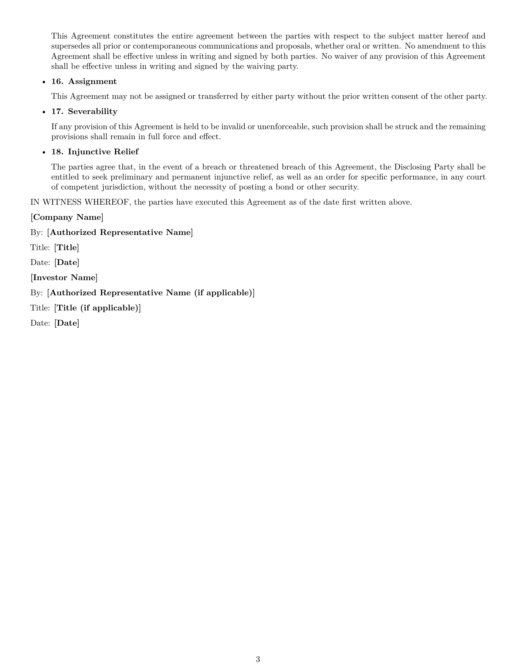 Preview page 3 of Free Virginia investor nda template