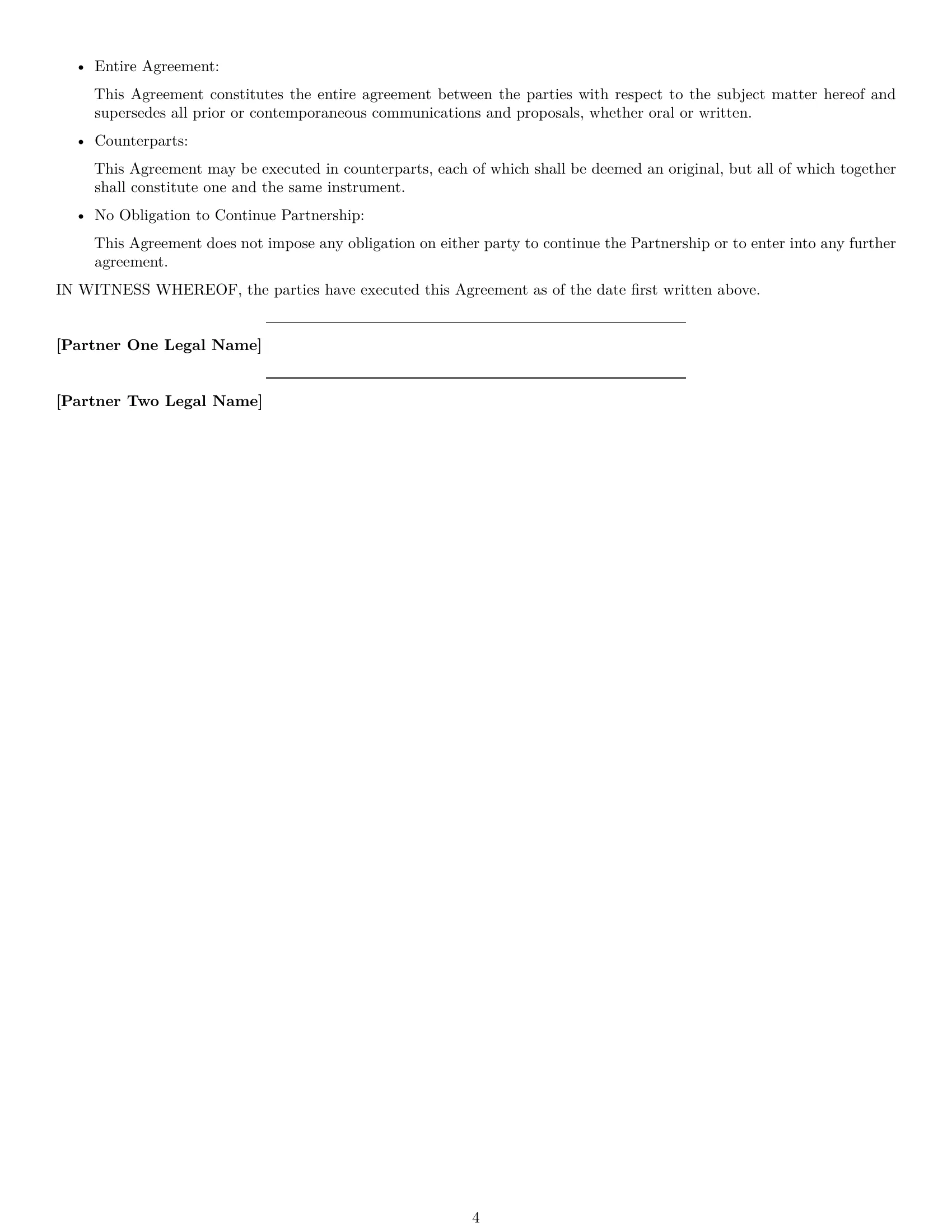 Preview page 4 of Free Alabama partnership nda template
