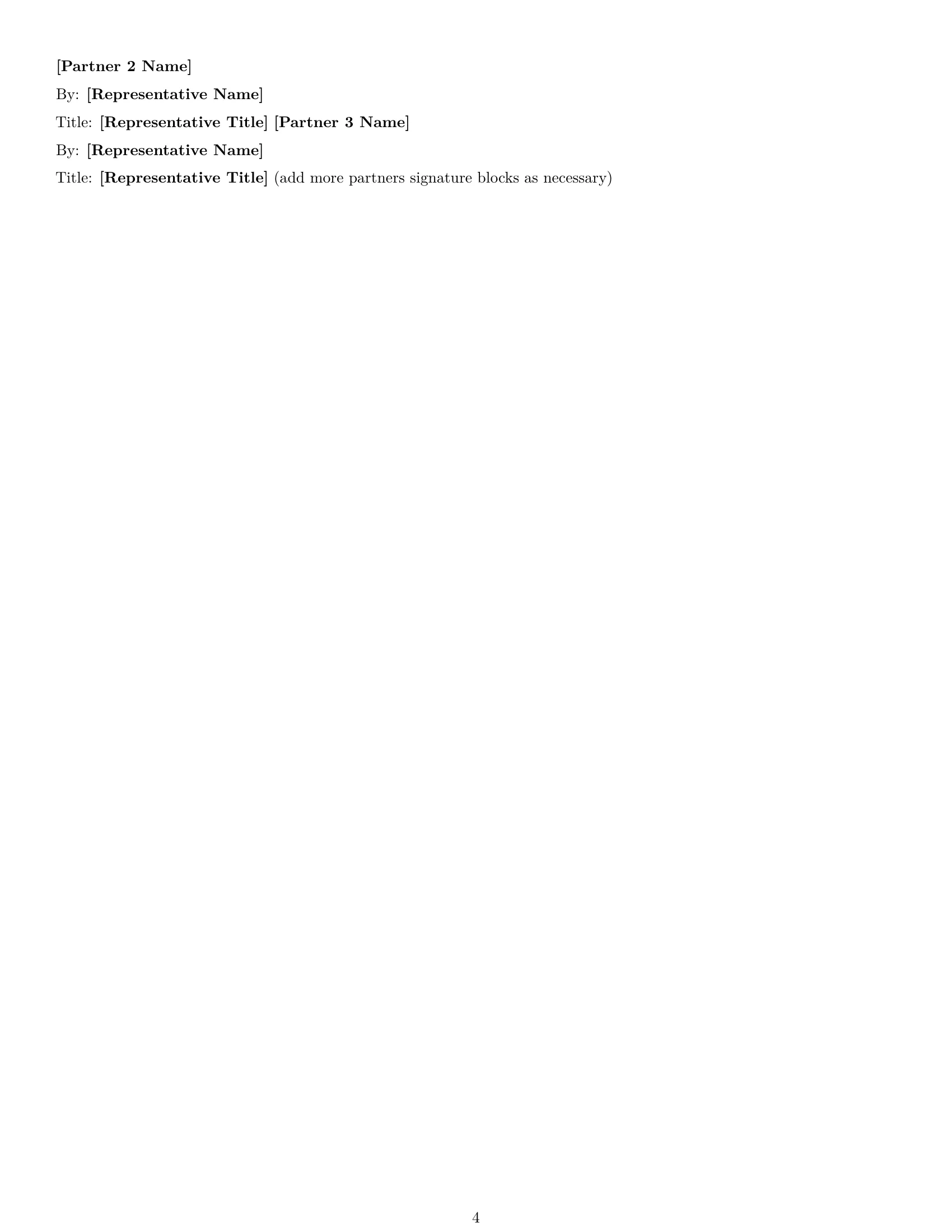Preview page 4 of Free Maryland partnership nda template
