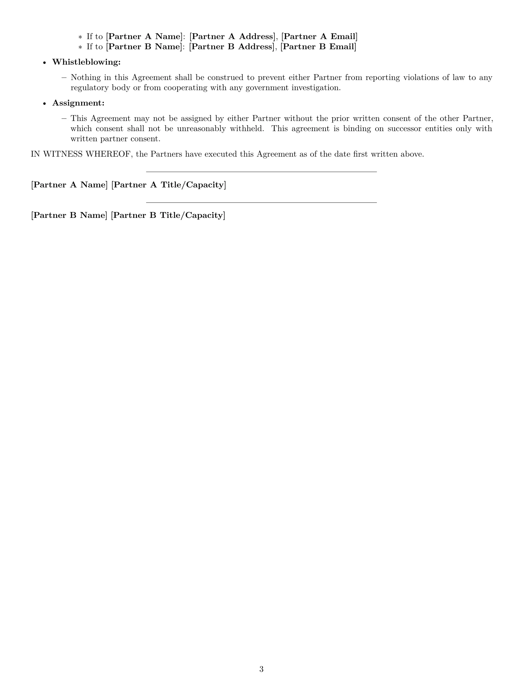 Preview page 3 of Free Minnesota partnership nda template