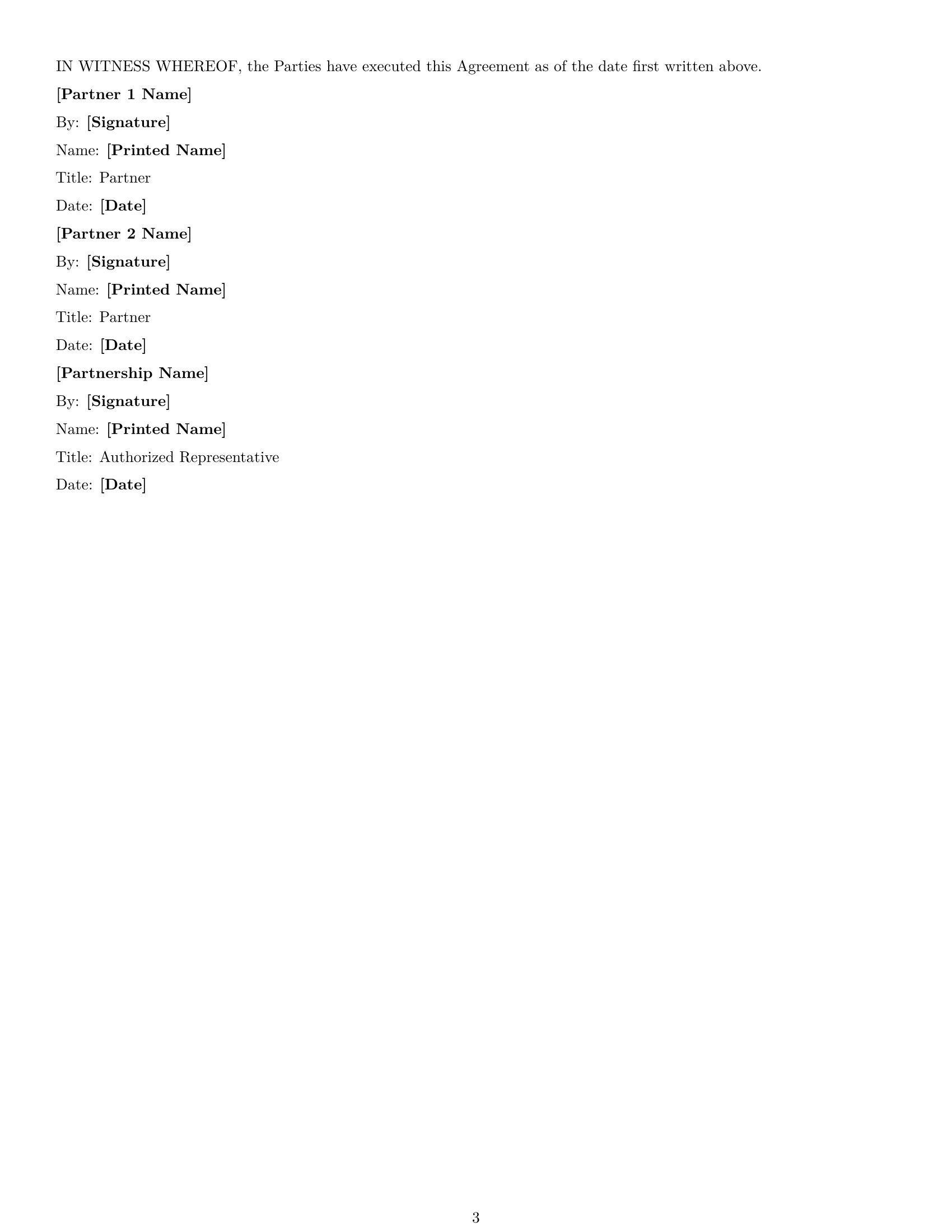 Preview page 3 of Free North Dakota partnership nda template