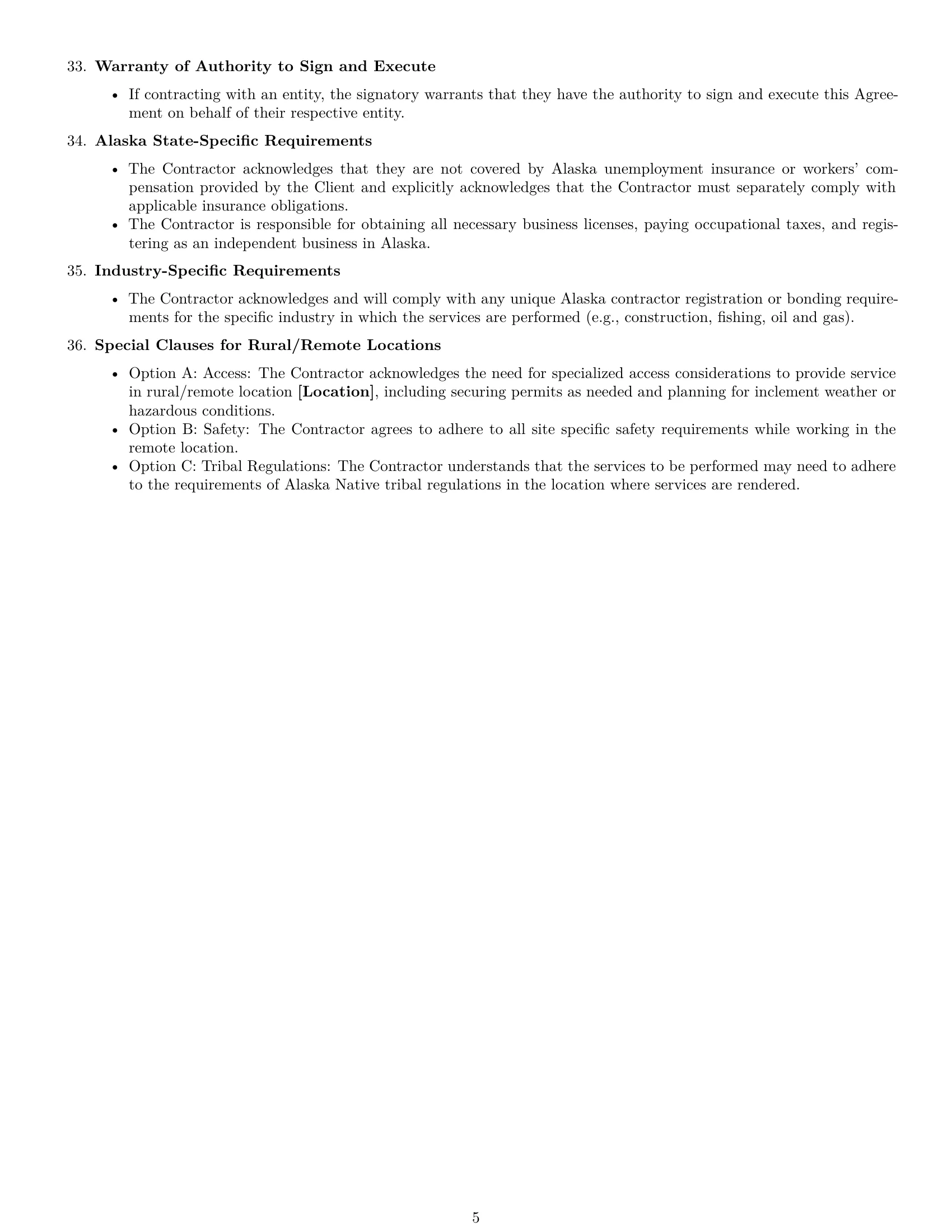 Preview page 5 of Free Alaska independent contractor agreement template