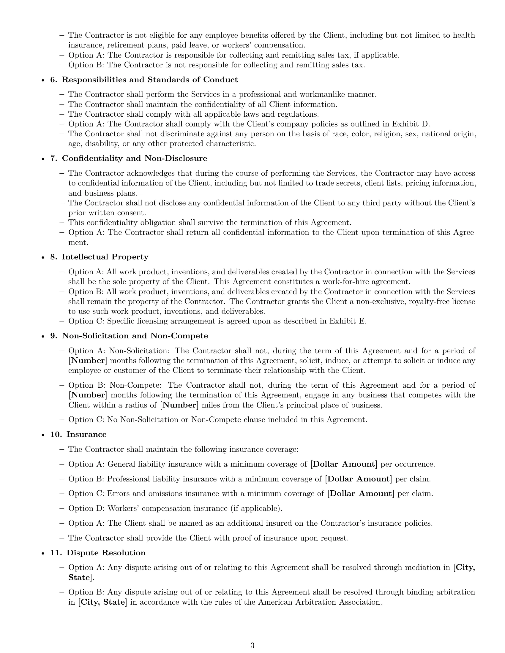 Preview page 3 of Free New Hampshire independent contractor agreement template